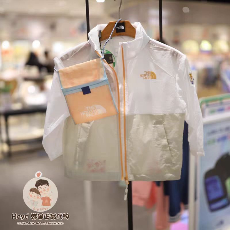 0632 親子❤️TNF夏季連帽薄防曬外套+斜孭袋 兩件套