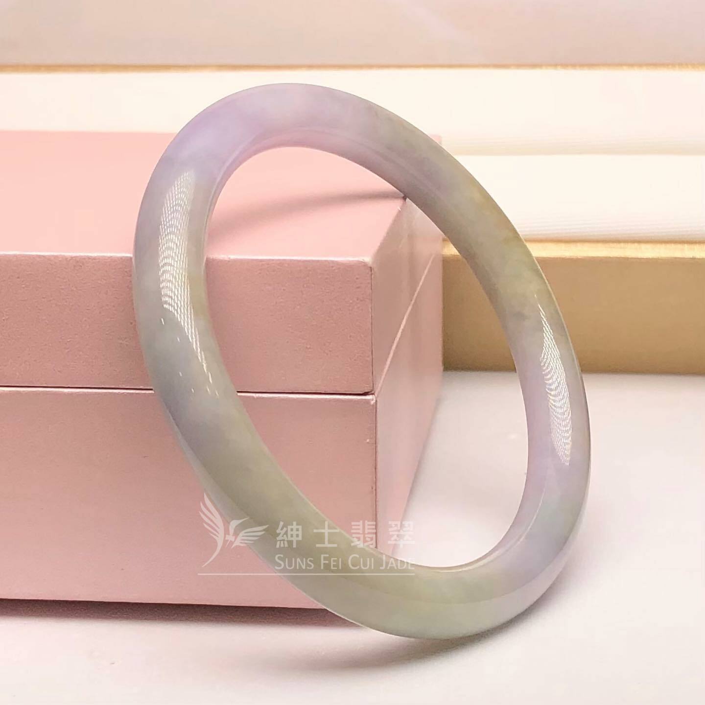 桃紅春圓鐲 51.3mm