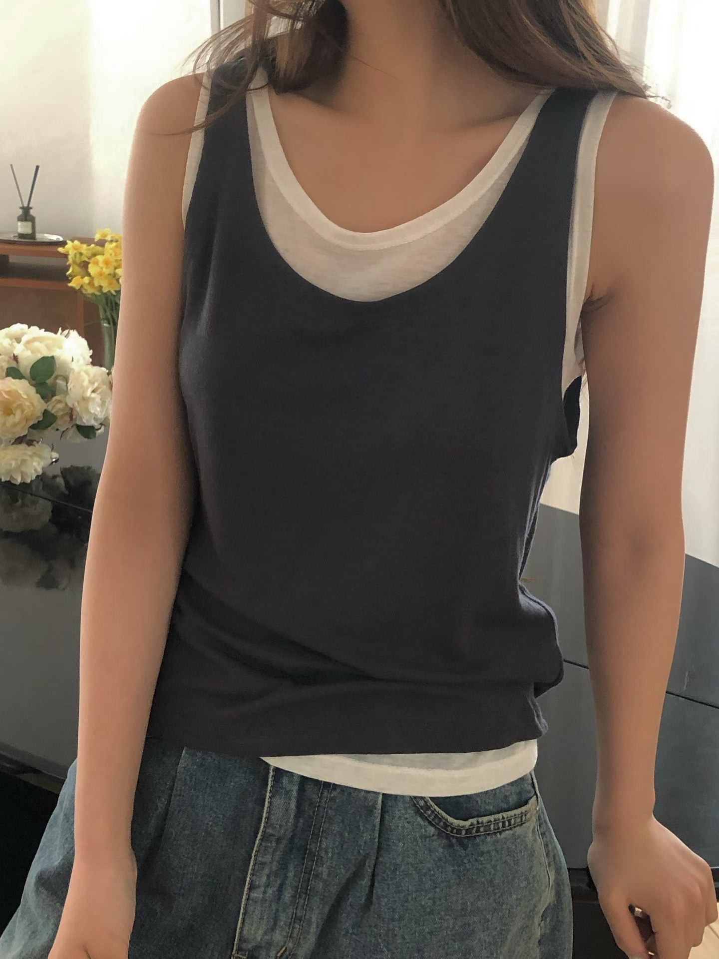 東大門女裝 | 2Layer Sleeveless 