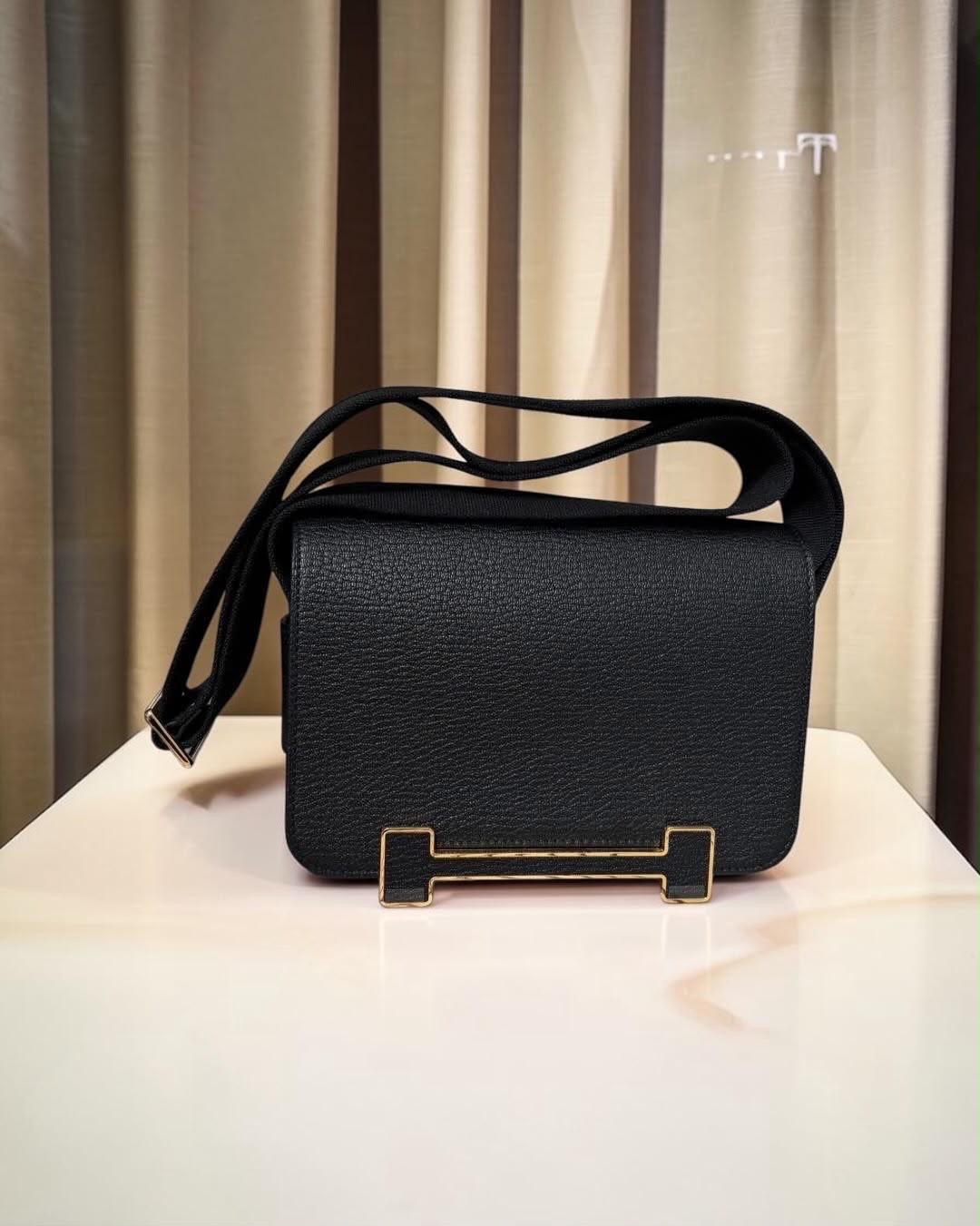 全新 Hermes Geta 黑色山羊皮金扣 Stamp B 100%Authentic, Brand New ✅收據✅Dust bag✅Box