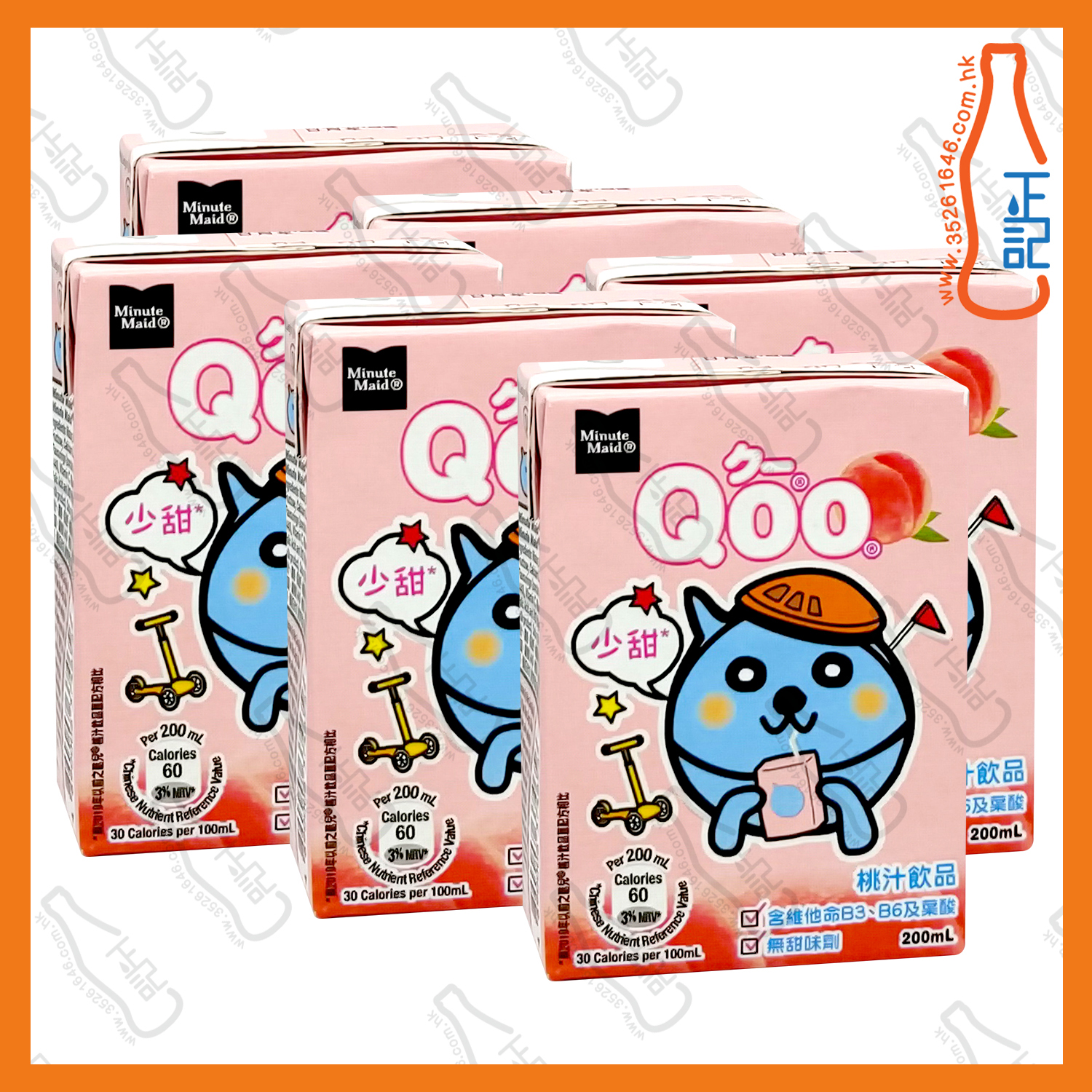 ==Minute Maid Qoo 桃汁 200ml x 6包 /排