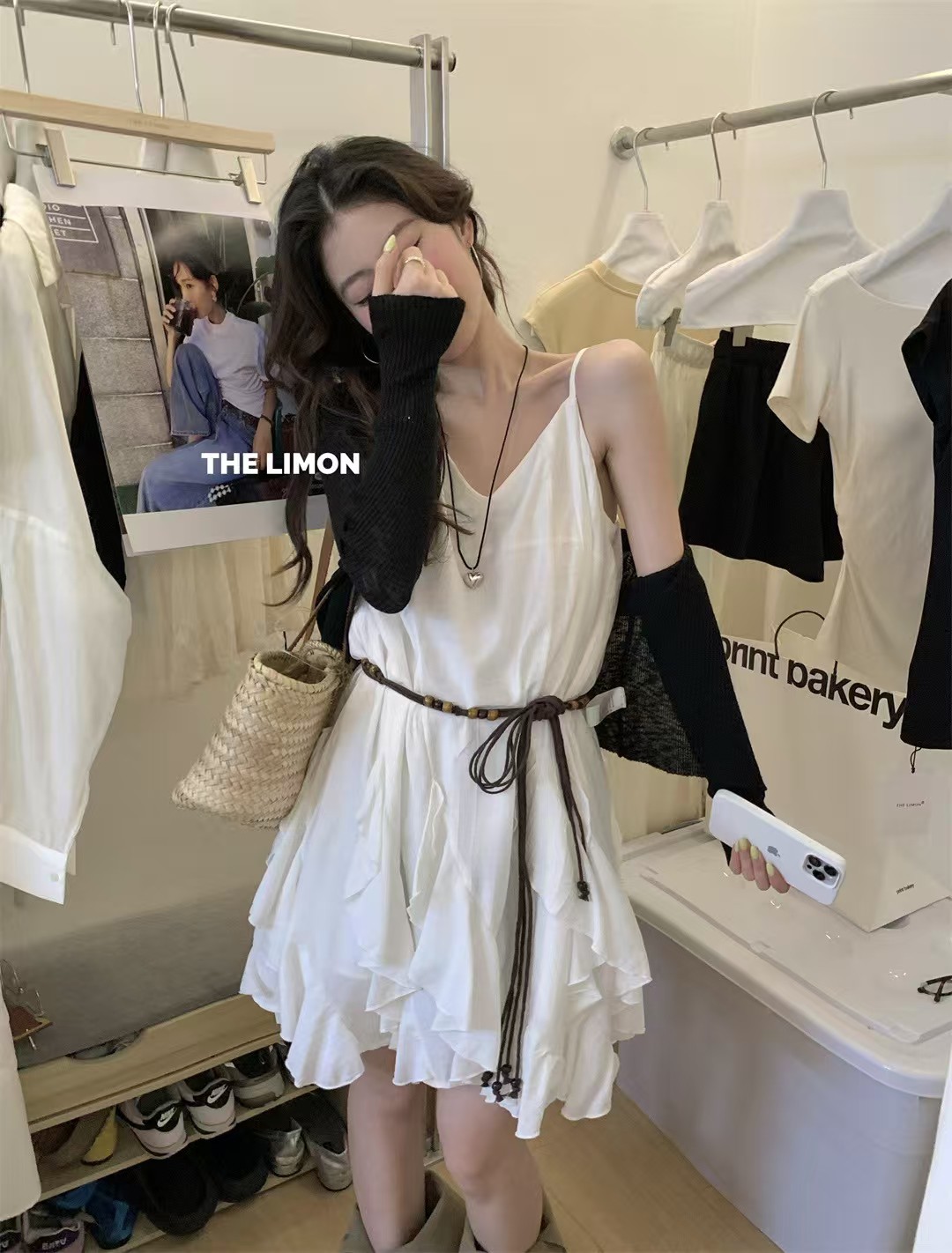 4270 “Coquette White Slip Dress”白月光度假吊带裙