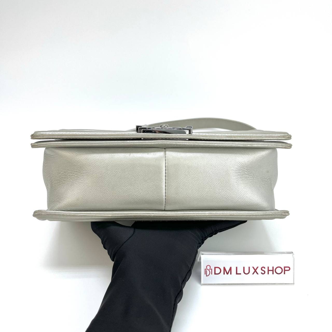 Chanel Boy Medium Grey SHW (Serial 24, Y: 2018)