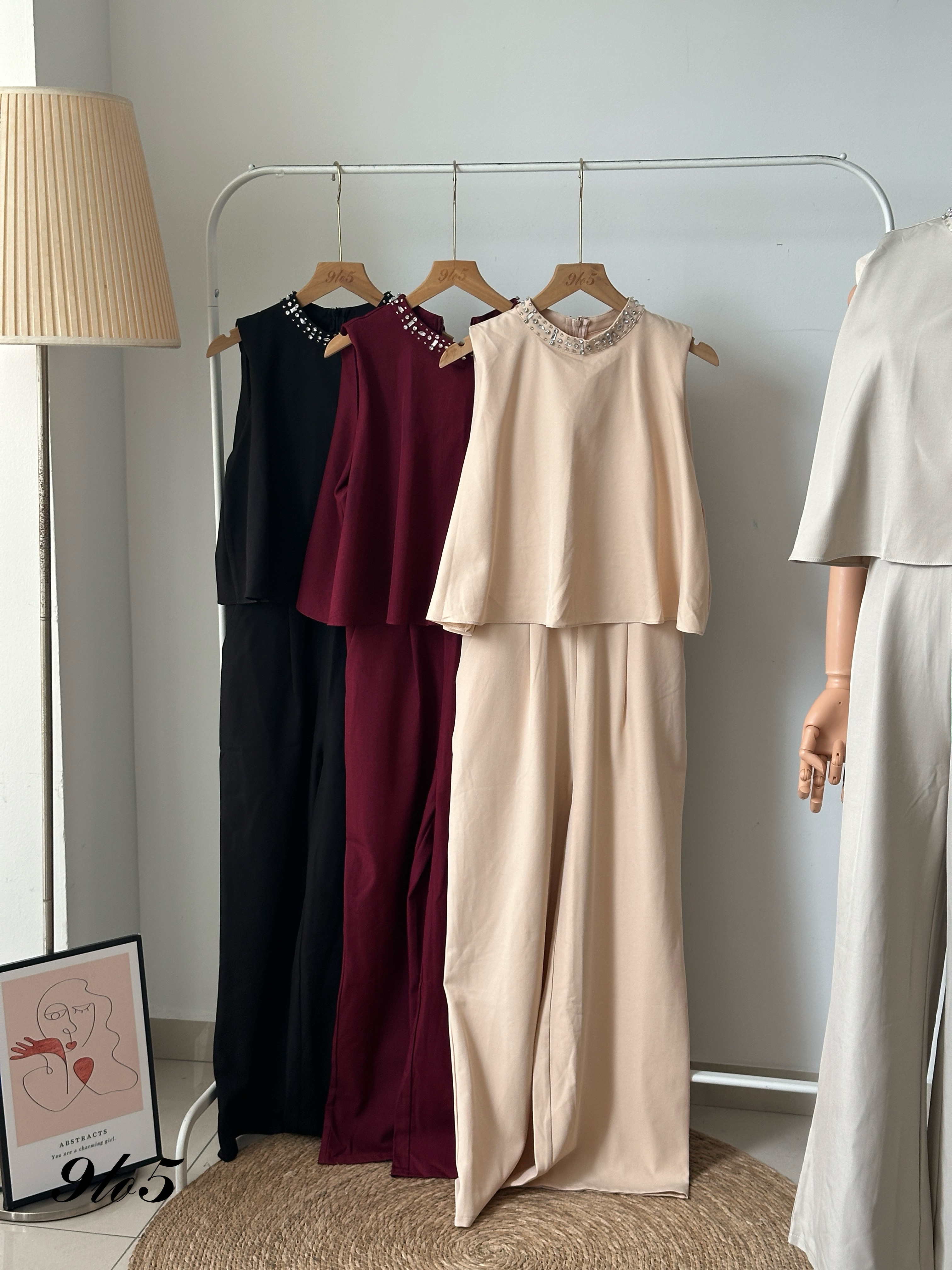 D2335 Fake Two-Piece Jumpsuit - 4 Colors 