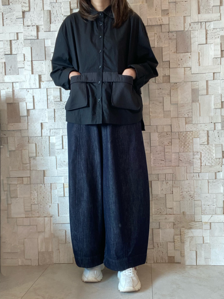 #2073 闊身雙袋恤Top 