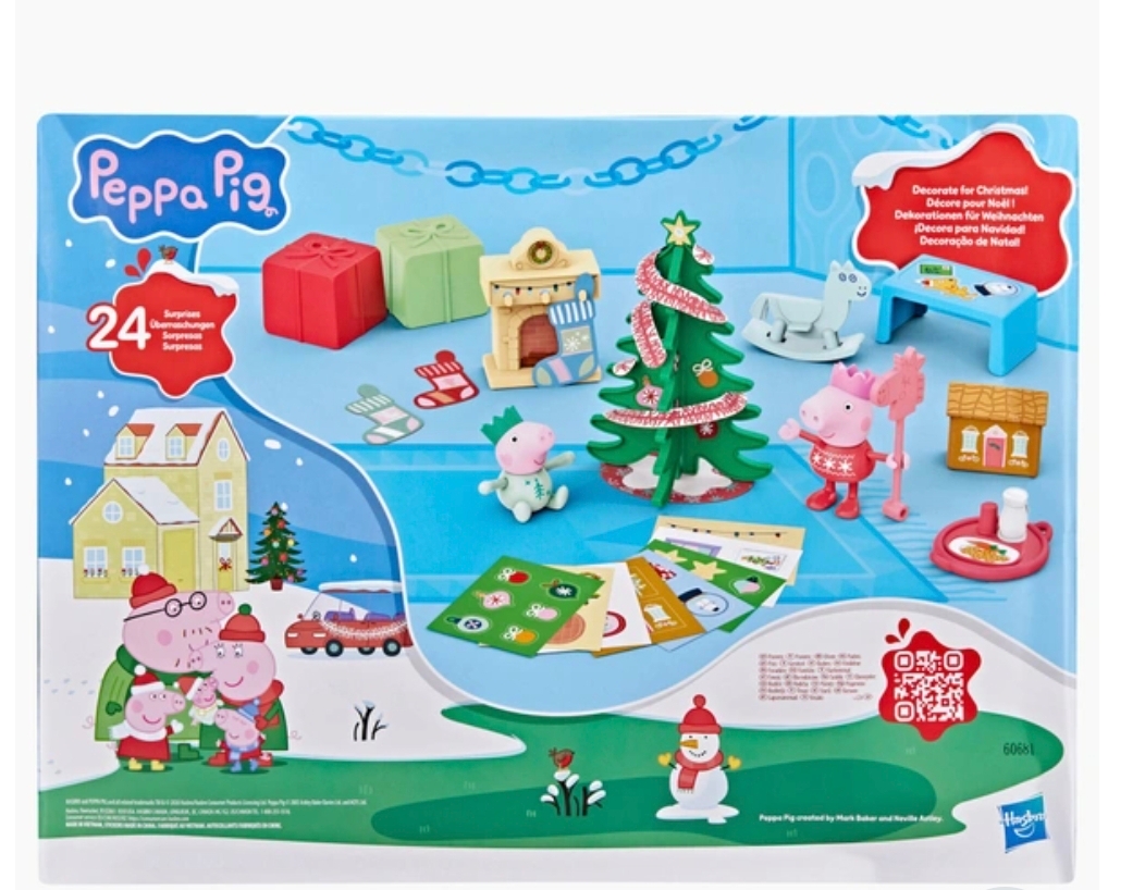 Peppa Pig 粉紅豬小妹 Peppa & Evie 聖誕倒數日曆玩具 Advent Calendar 24格玩具套裝