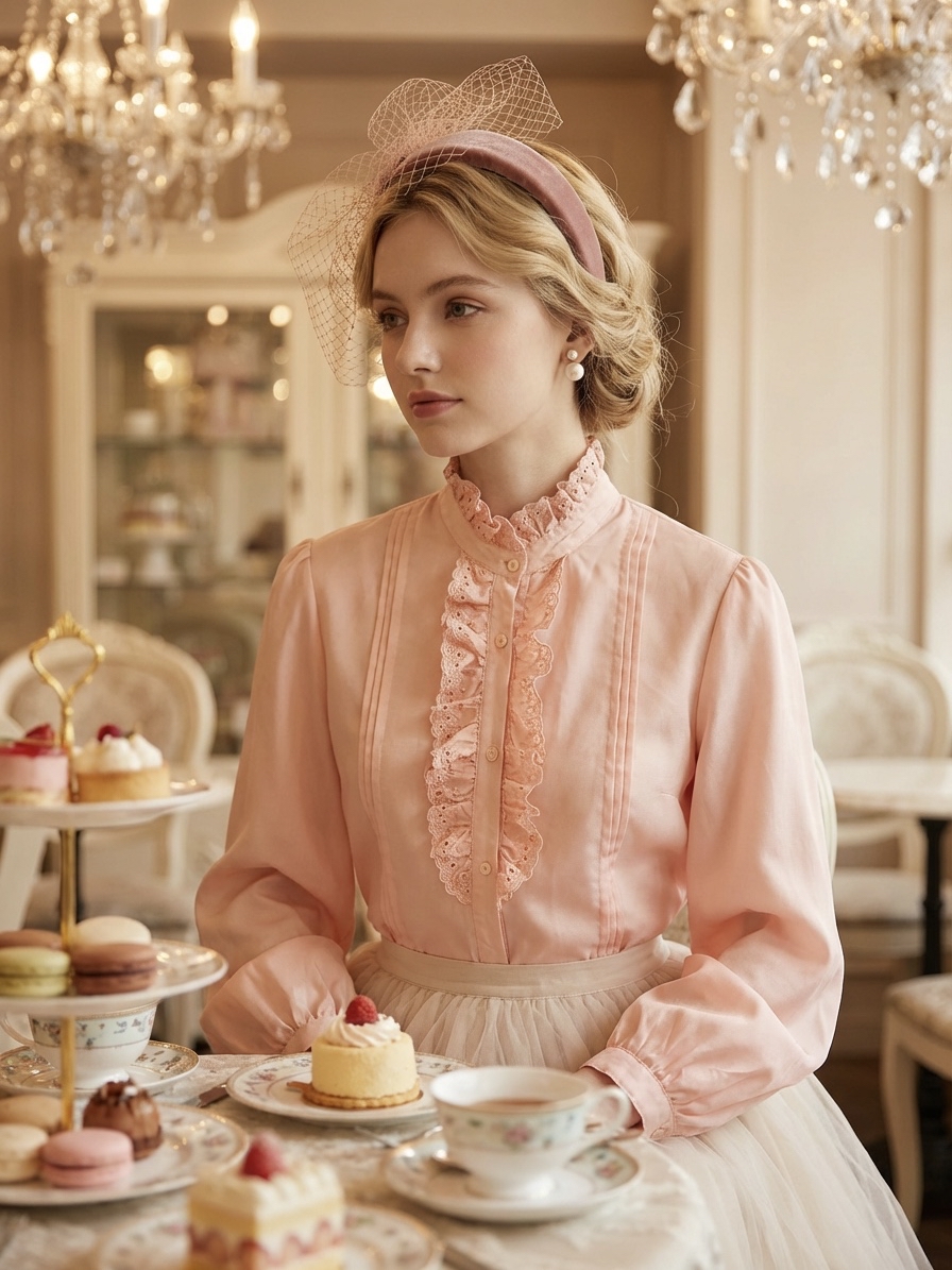 日本製通花刺繡蛋糕紙公主禮服