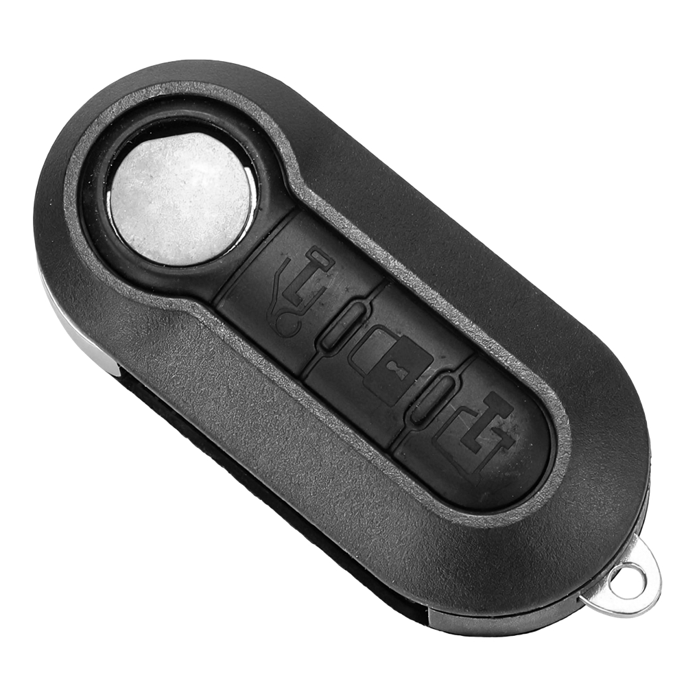 適用於菲亞特折疊汽車鑰匙殼 黑色3鍵-鎖鍵 UA0547