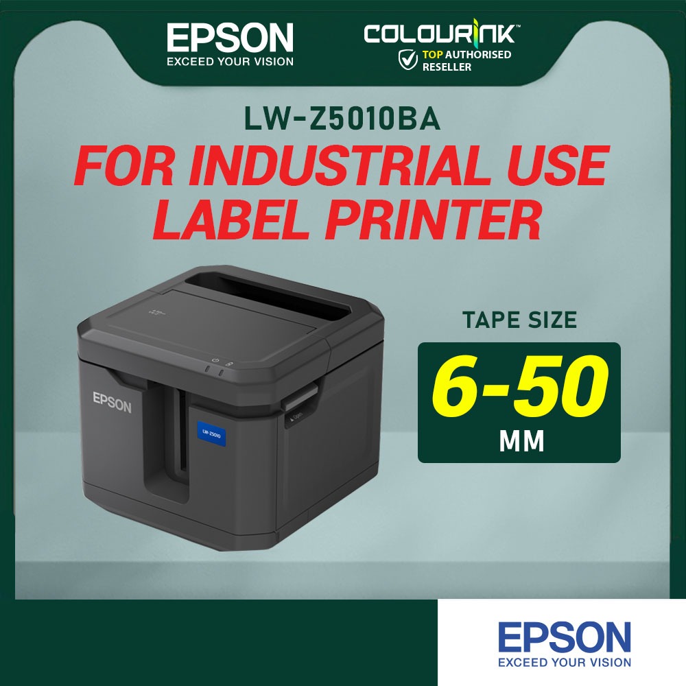 Epson LabelWorks LW-Z5010BA up to 50mm Bulk Roll Industrial Label Sticker LW-1000P PT-P900w PT-P950NW PT-H110 D210 H110