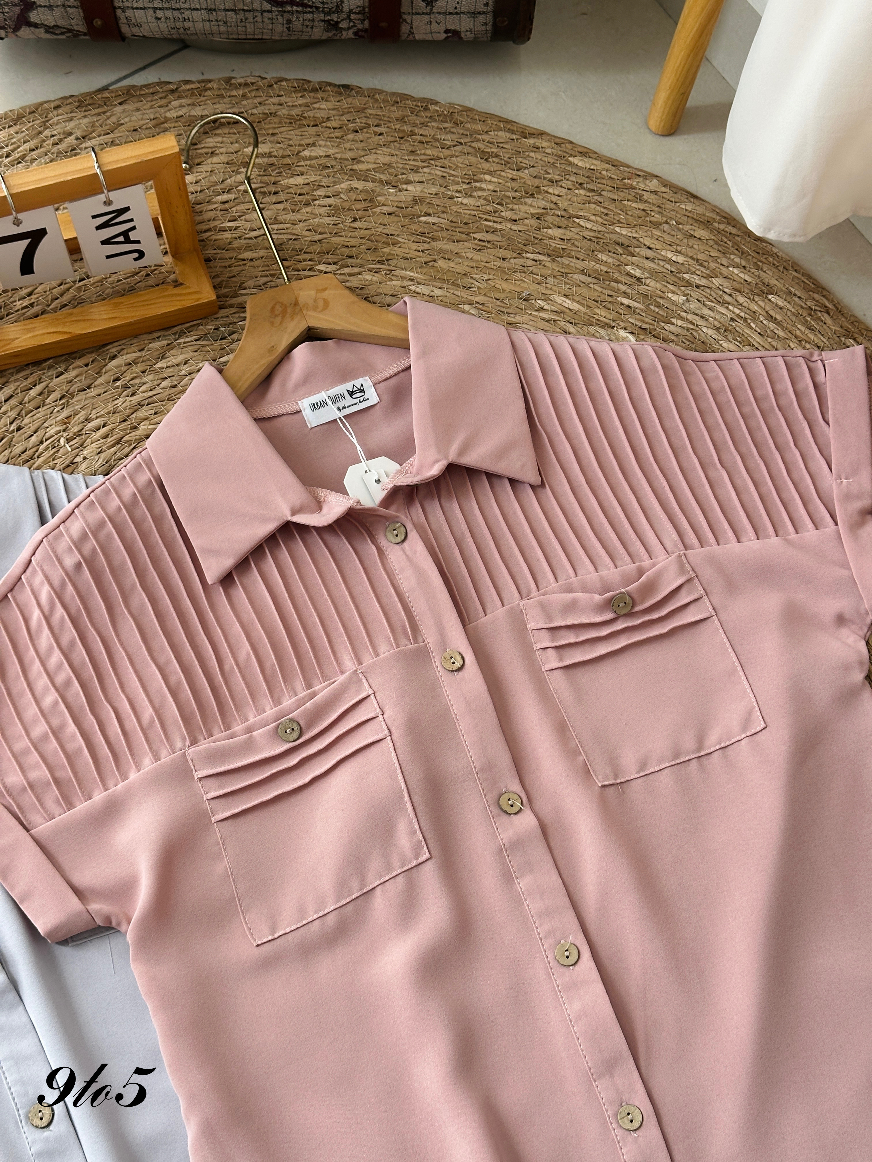 T3927 Cape Sleeve Stripe Shirt - 3 Colors