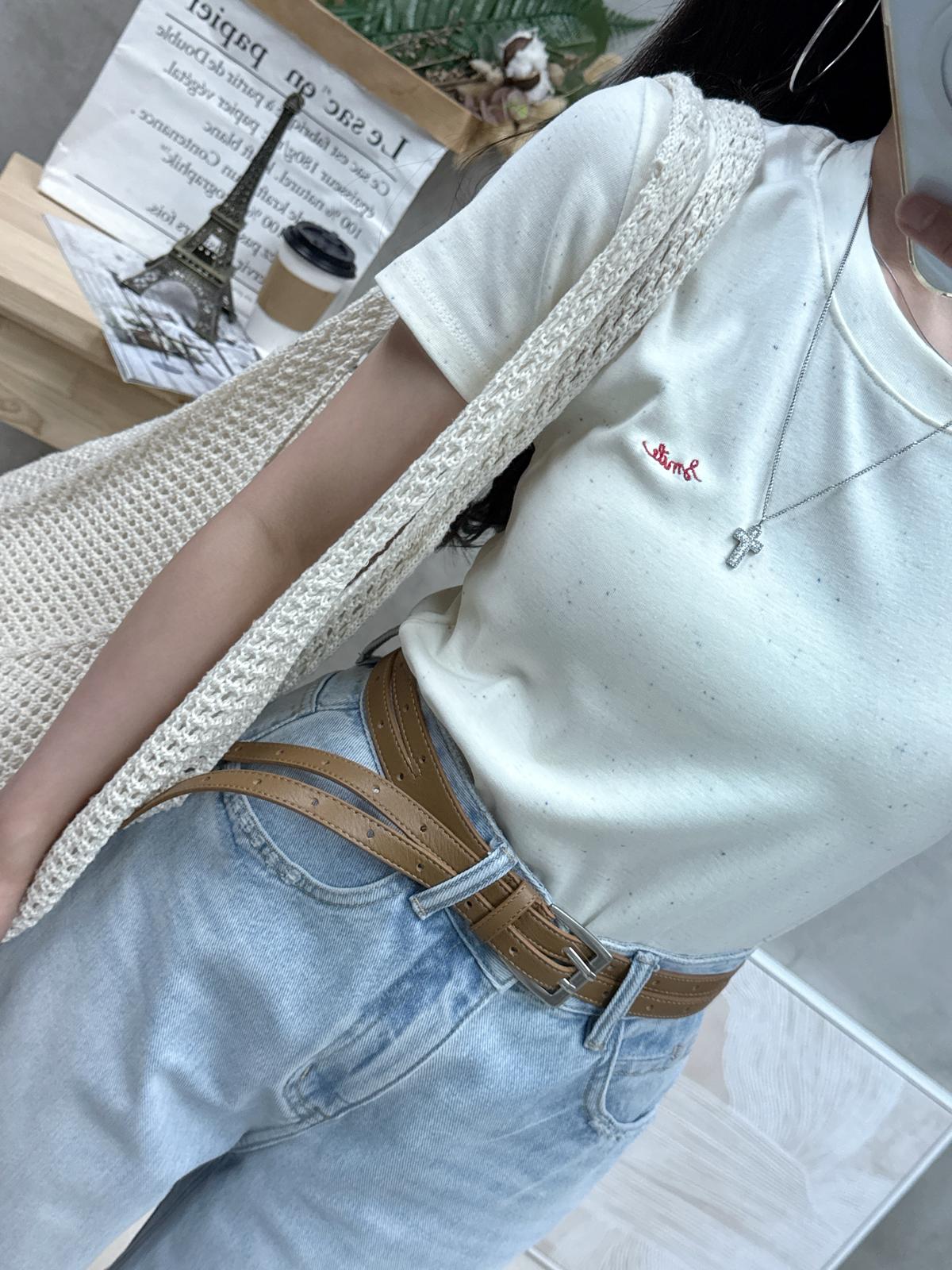 G18 彩點刺繡字Tee