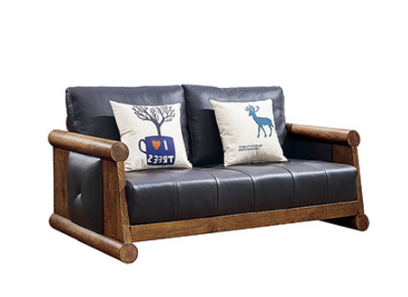 實木兩座梳化 70