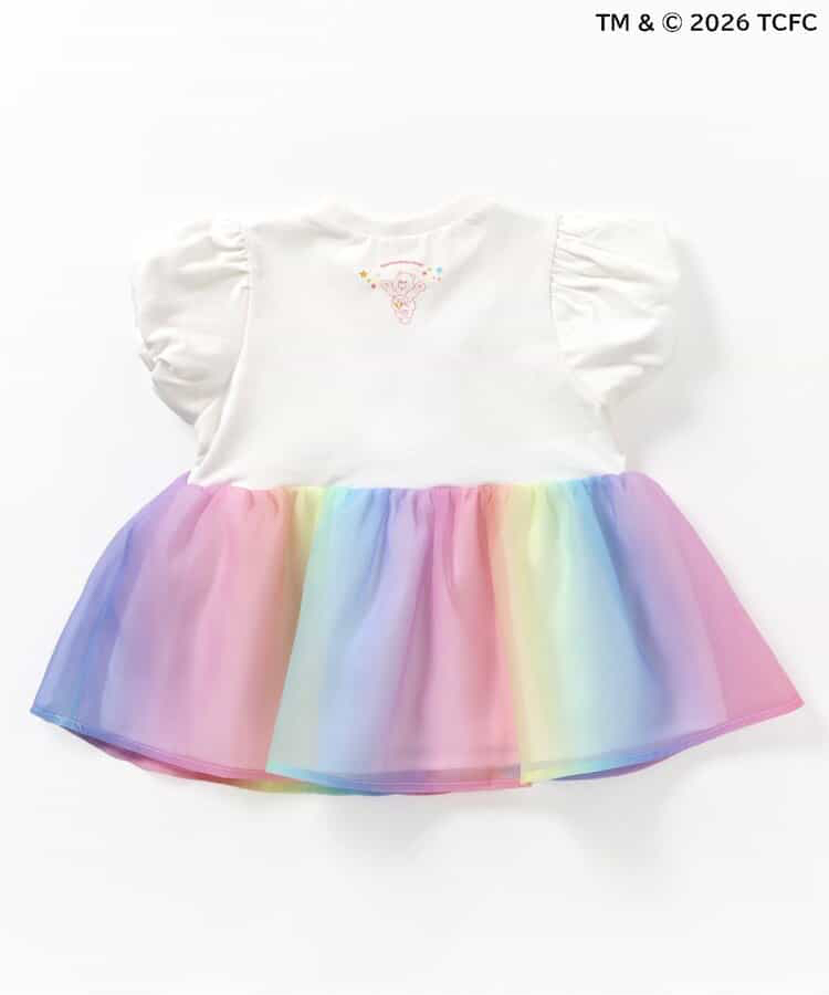 🇯🇵預訂 日本直送🇯🇵Apres les cours x Care Bears系列人物印花彩虹漸層薄紗泡泡袖束腰上衣