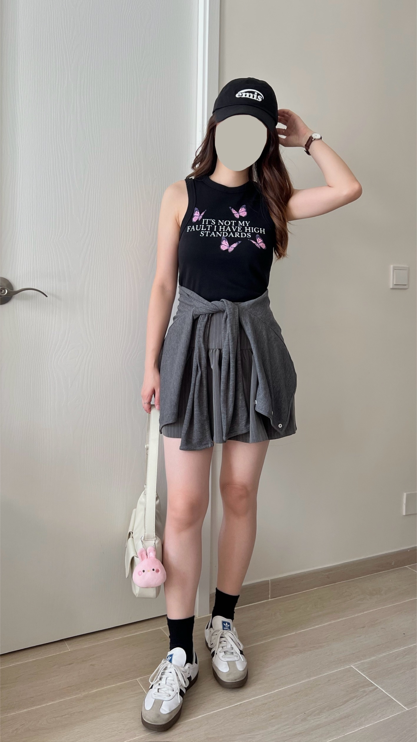 顯瘦條紋短裙 現貨