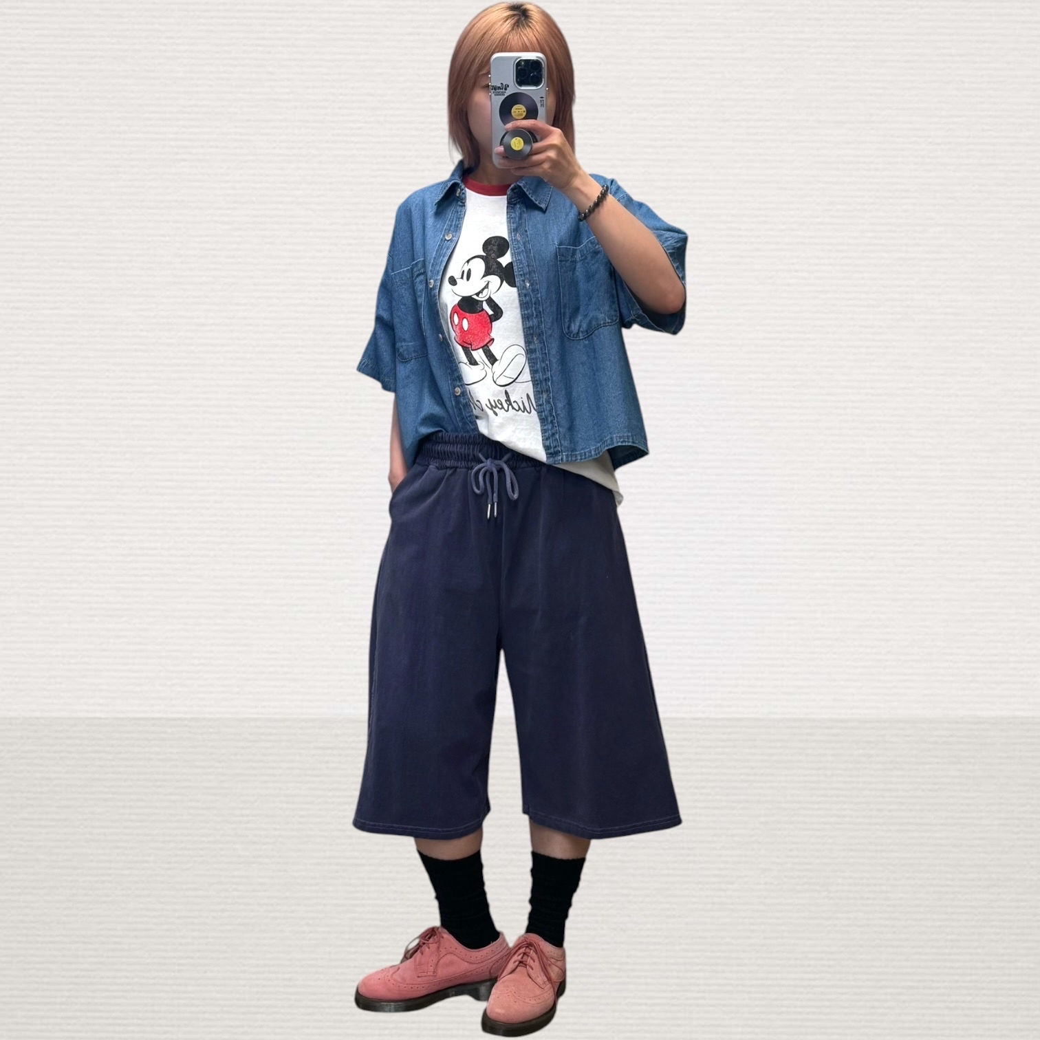 221223 Mickey 領拼色Tee