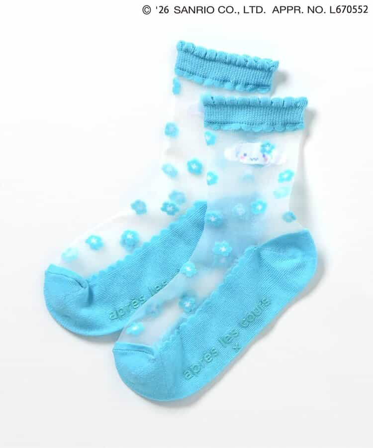 🇯🇵預訂 日本直送🇯🇵Apres les cours x Sanrio系列四色人物花朵圖案透視襪