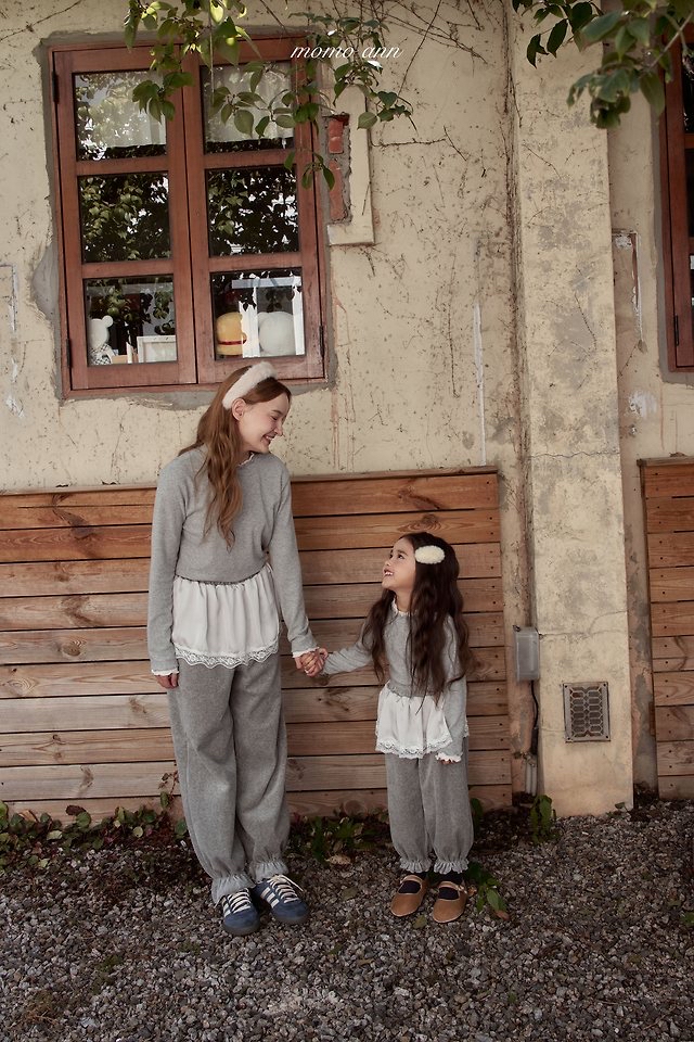 Momoann | Satin Joggers (Melange) with Mom