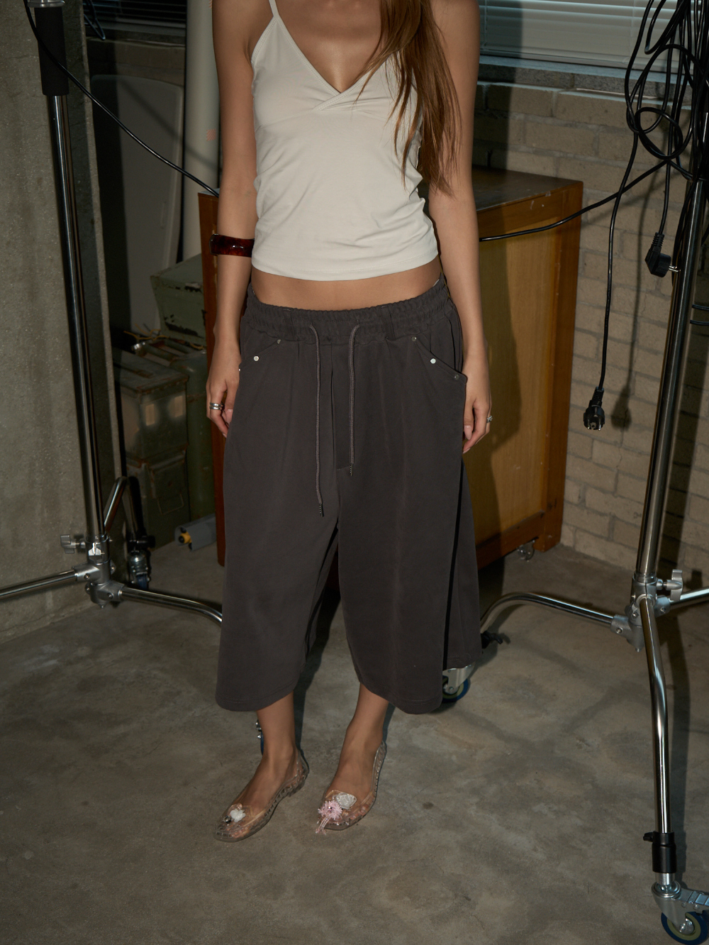 ⁠Studded Pocket Bermuda Pants