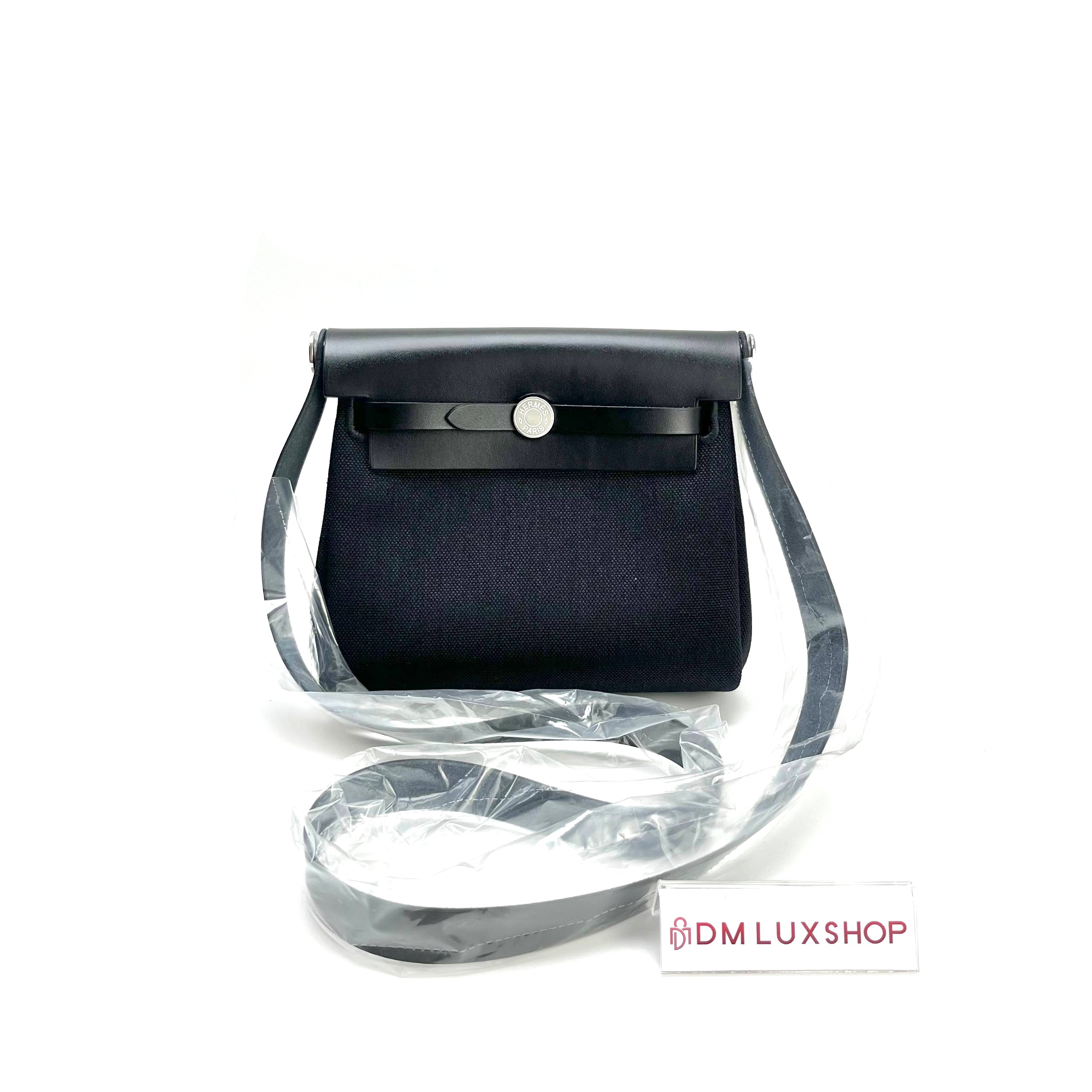 Hermes Mini Herbag Noir PHW (Stamp G)