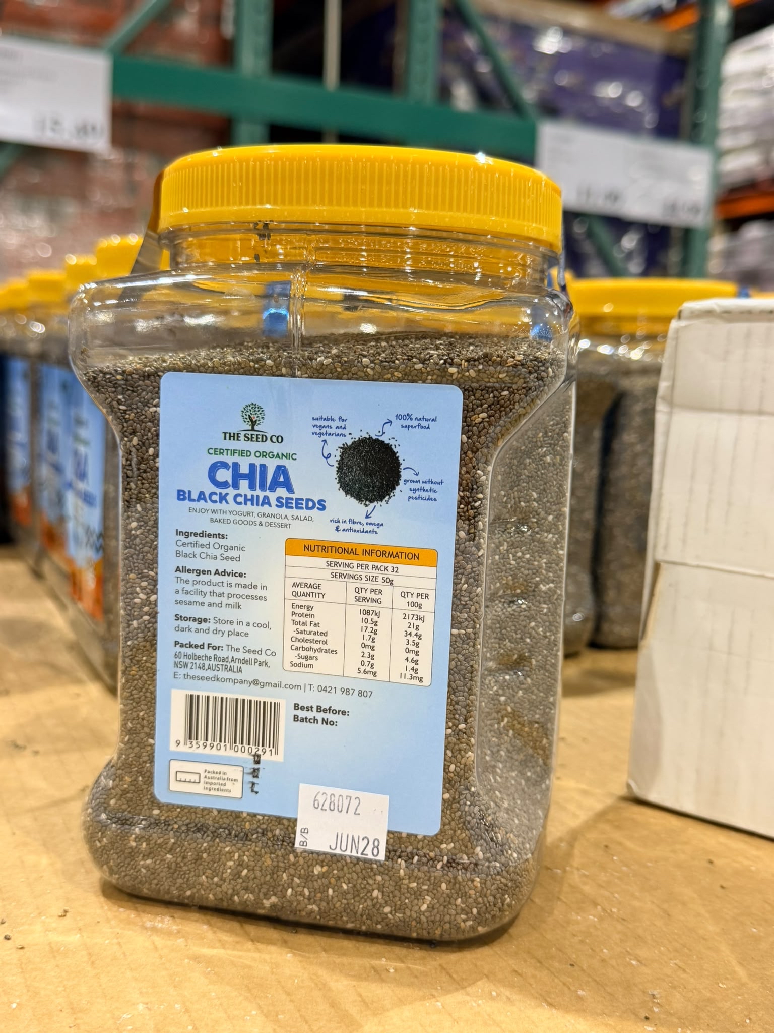 澳洲Costco 熱賣😎 奇亞籽 The Seed Co 有機奇亞籽 1.6kg 🌱【每日健康從一匙開始】🌱
