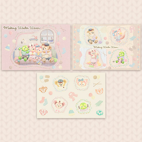【預訂】TDR Duffy & Friends Winter Program - postcard & sticker set
