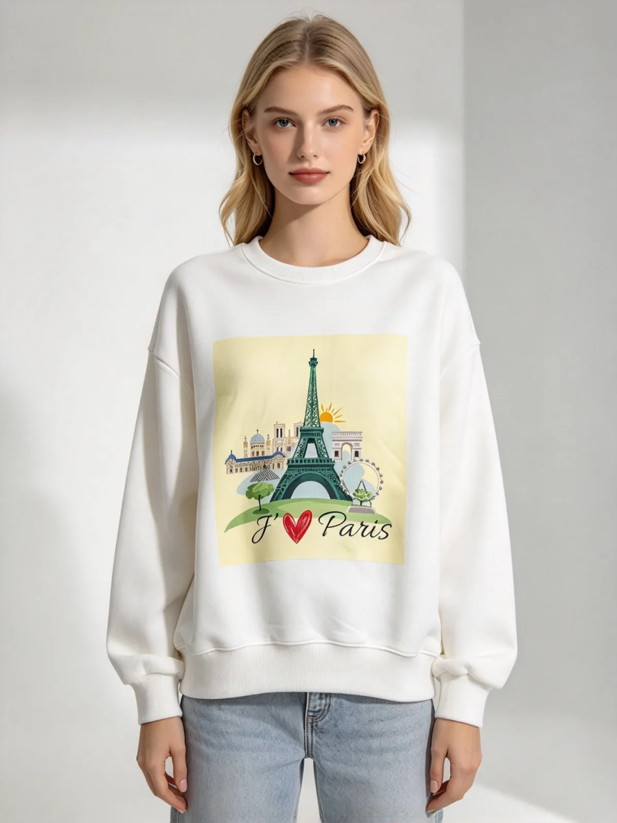 ［訂購］A001 I Love Paris Landmark Sweatshirt