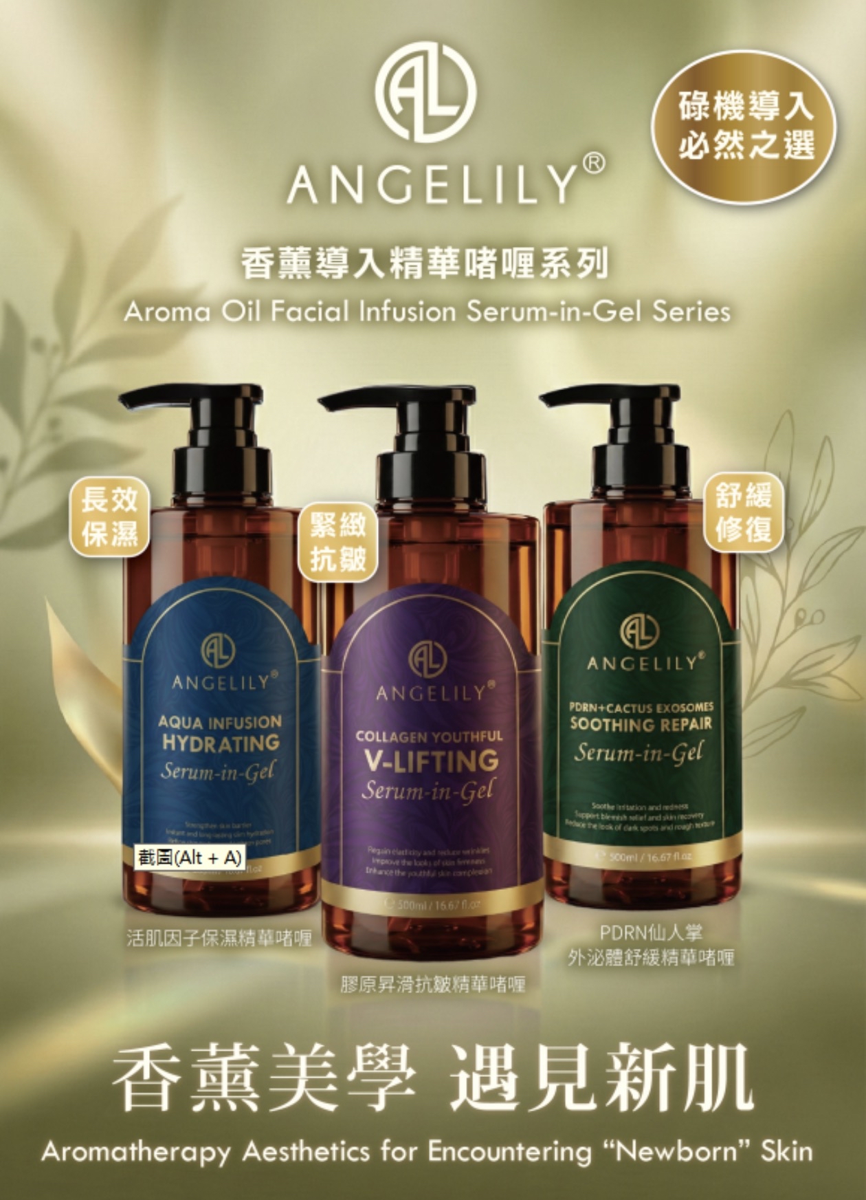 Angelily 香薰導入精華啫喱系列 500ml