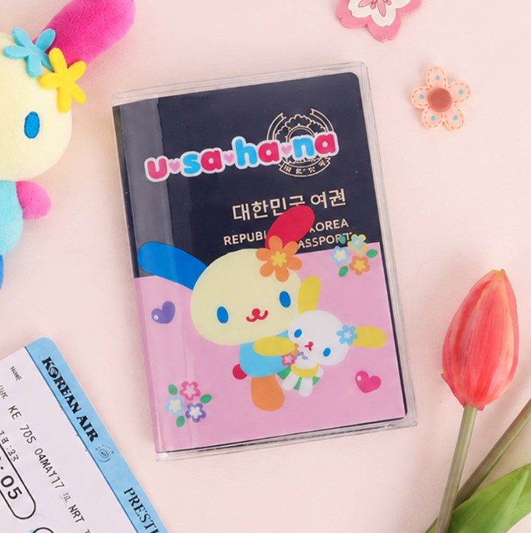 【預訂】韓國直送 Sanrio Usahana 透明護照套 