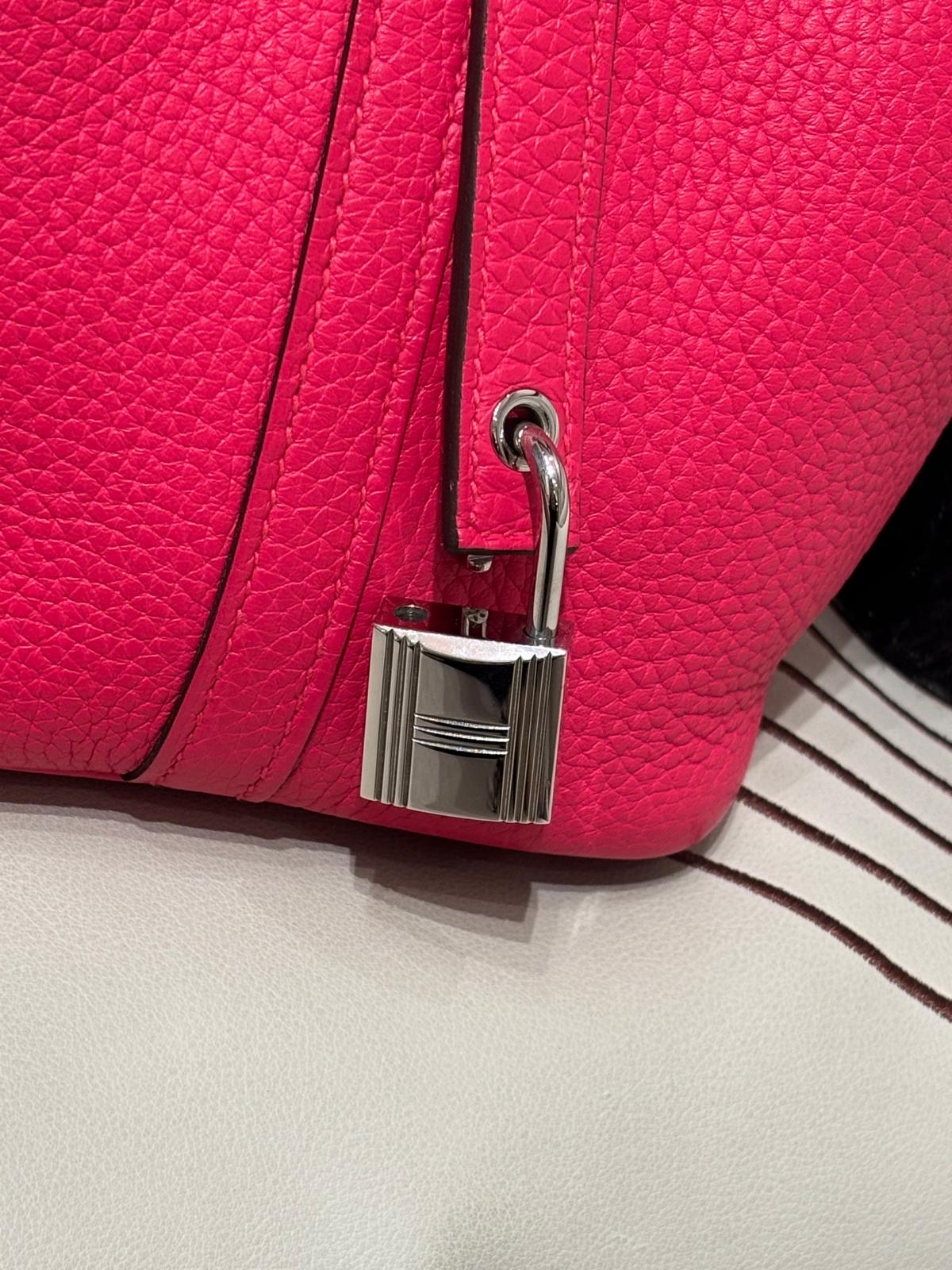 Hermes Picotin 18,Stamp D 極致粉色銀扣Rose Extreme 100%Authentic,95%new ✅key lock✅dust bag