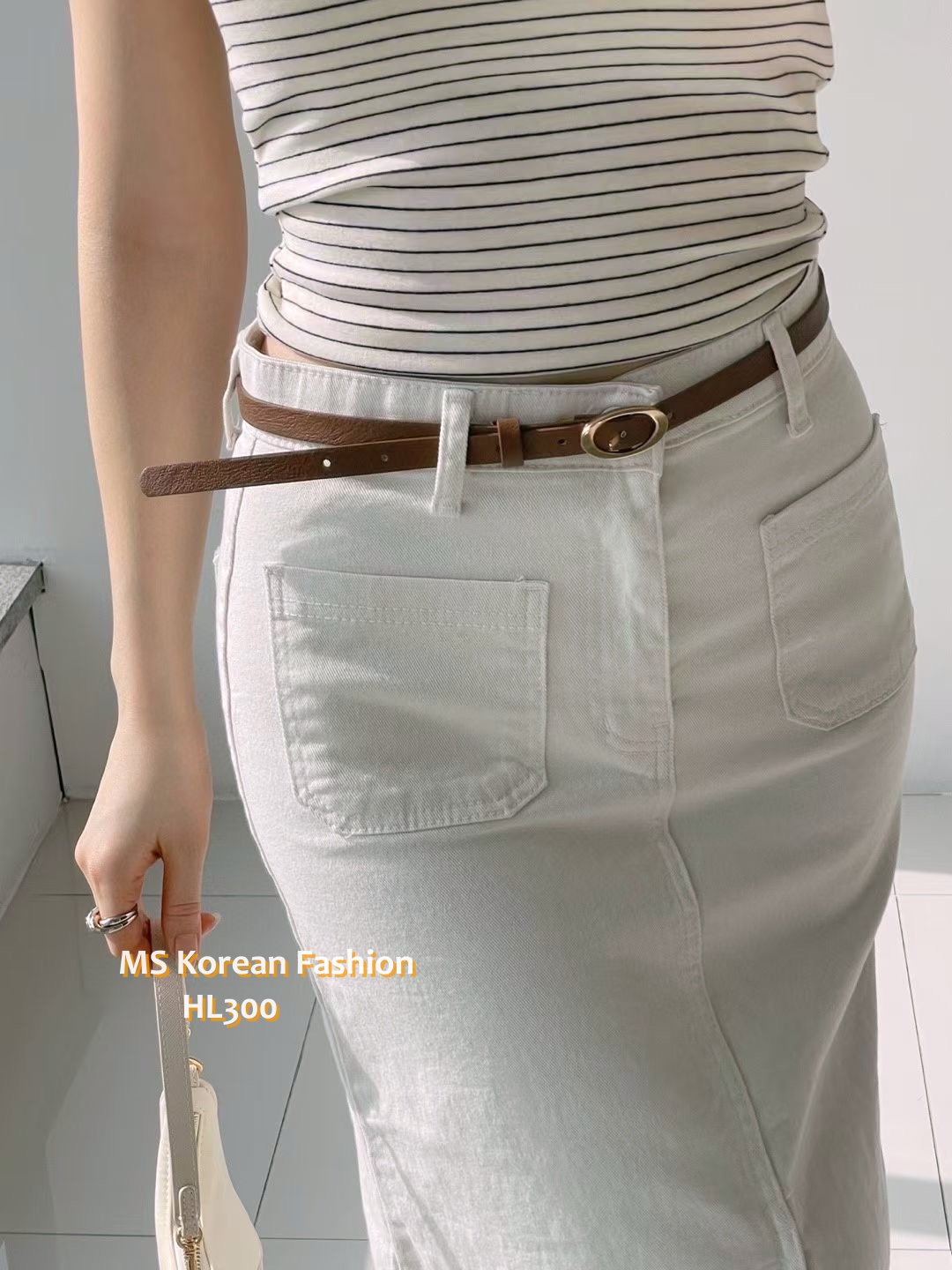 HL300 韓國🌼Howluk春版前兩袋開叉半裙