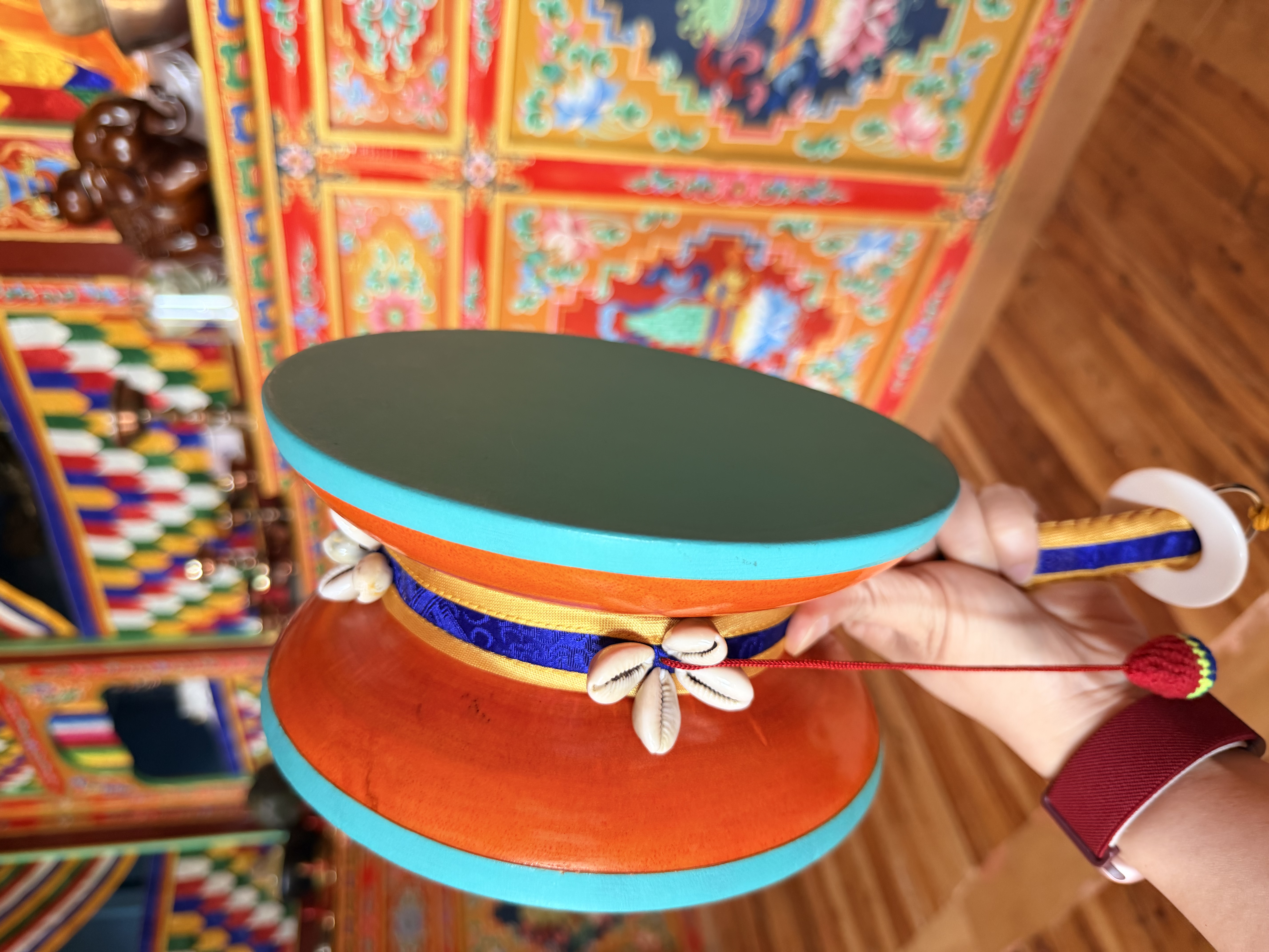 義賣品：不包郵 施身法鼓 （護法殿阿尼加持）20cm