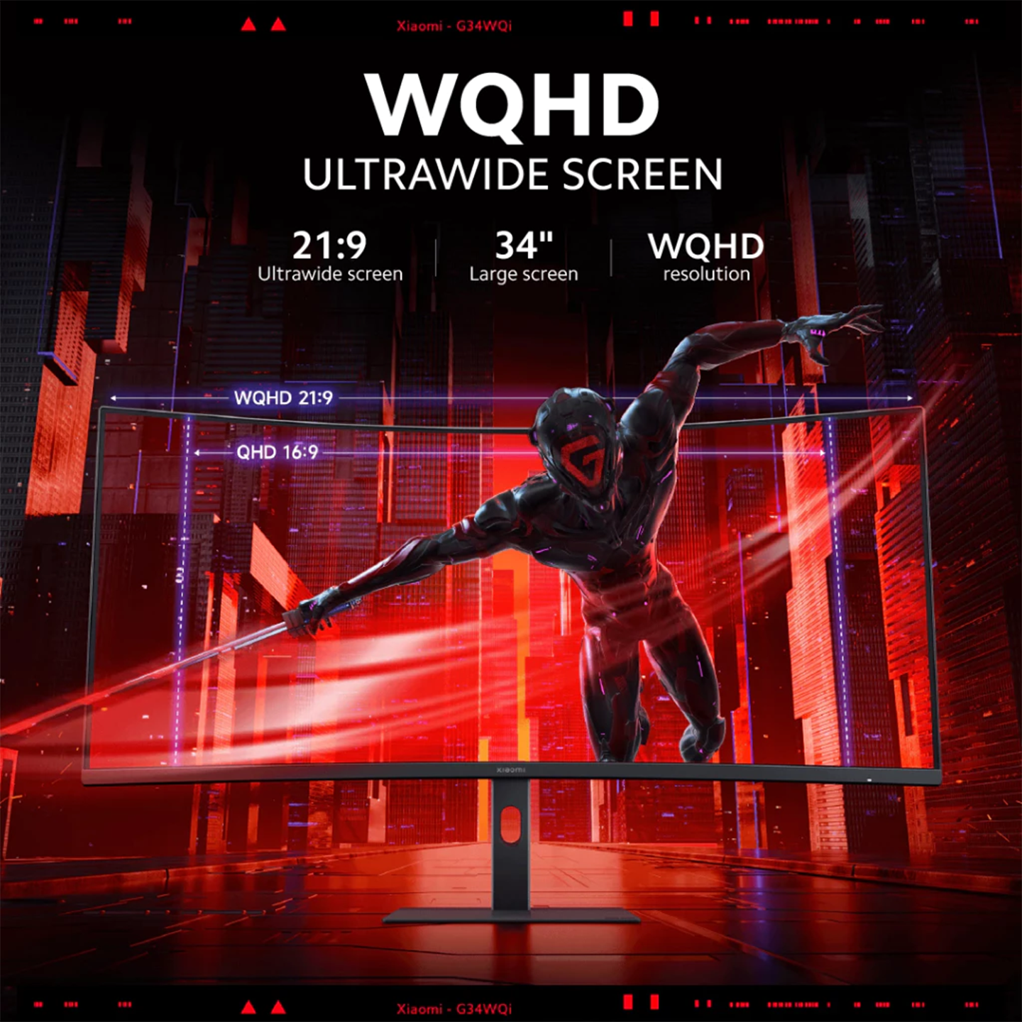 Xiaomi 34" G34WQi Curved Gaming Monitor 180Hz (ELA5458UK)