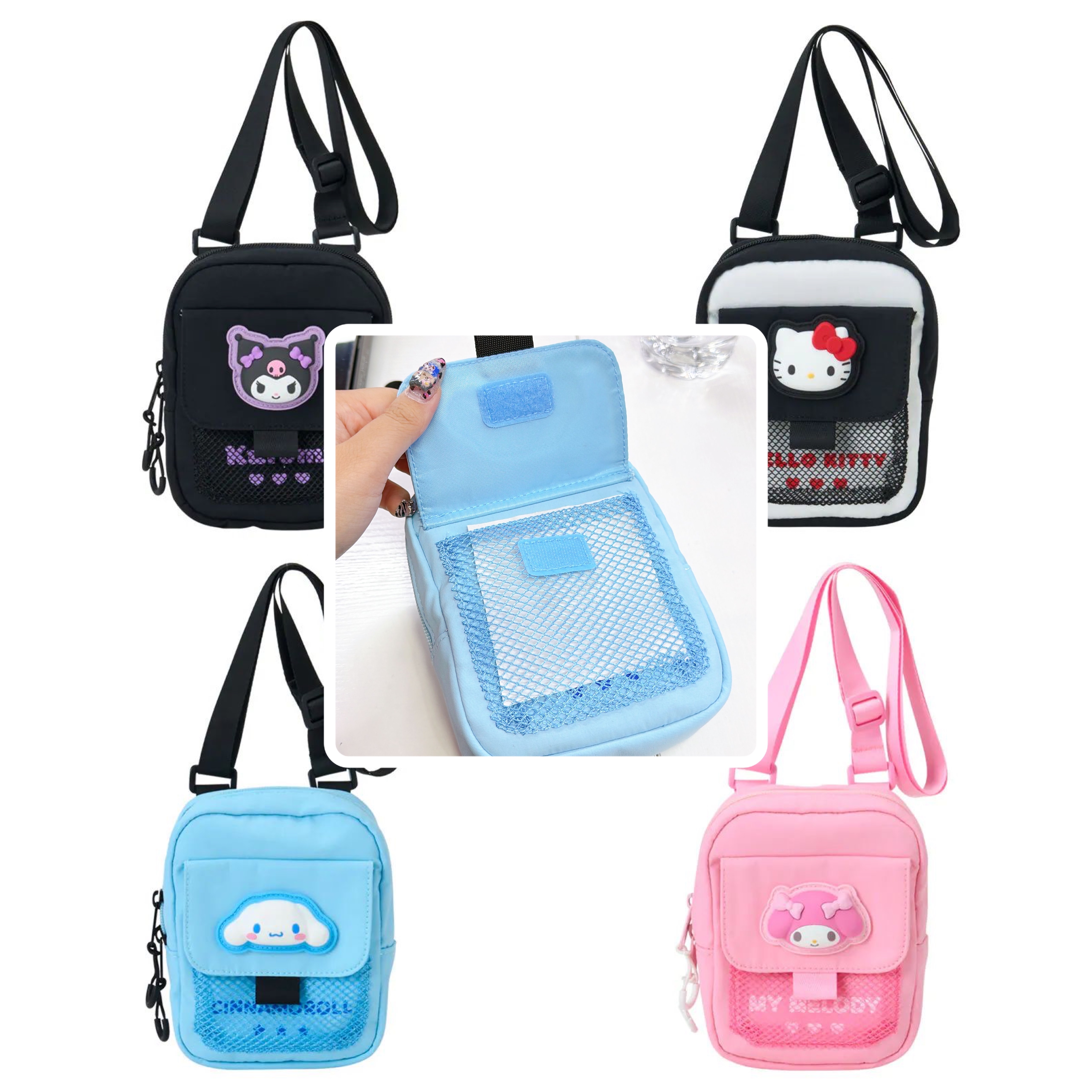 日本直送sanrio跣水質地斜孭袋