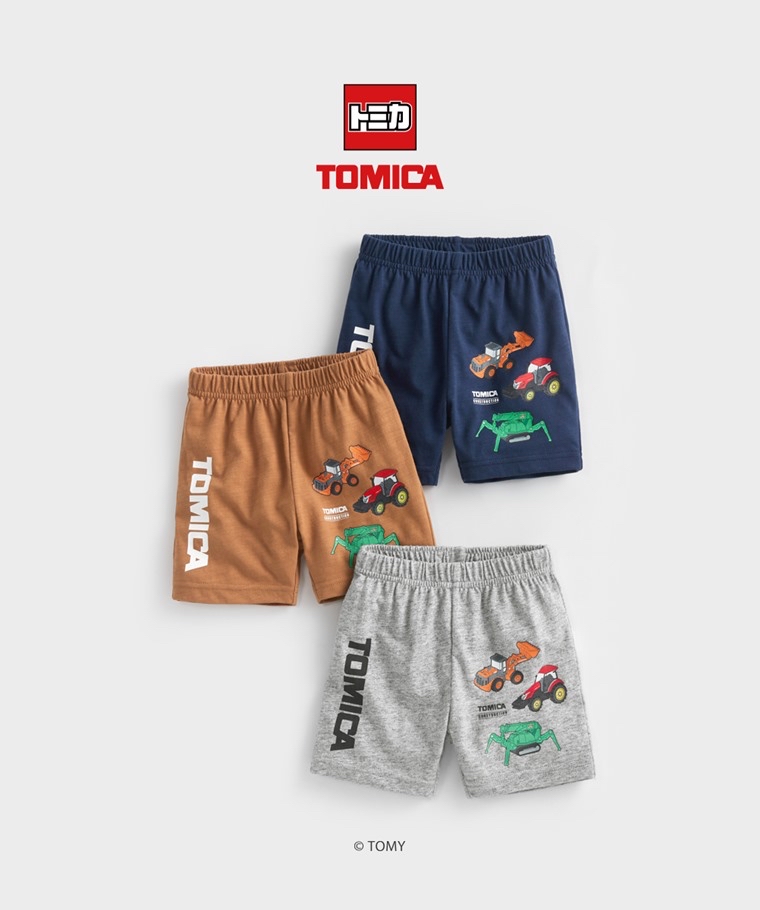 💚預訂 台灣直送💚Tomica三色車車印花竹節棉口袋短褲