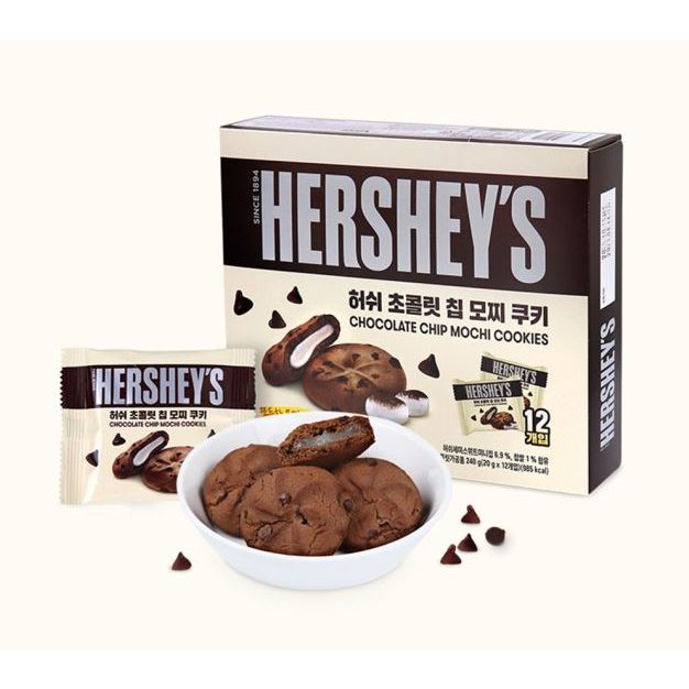 韓國 Hersheys 朱古力 麻糬 曲奇 (一盒12個裝) 此日期或之前食用：2026.12.4