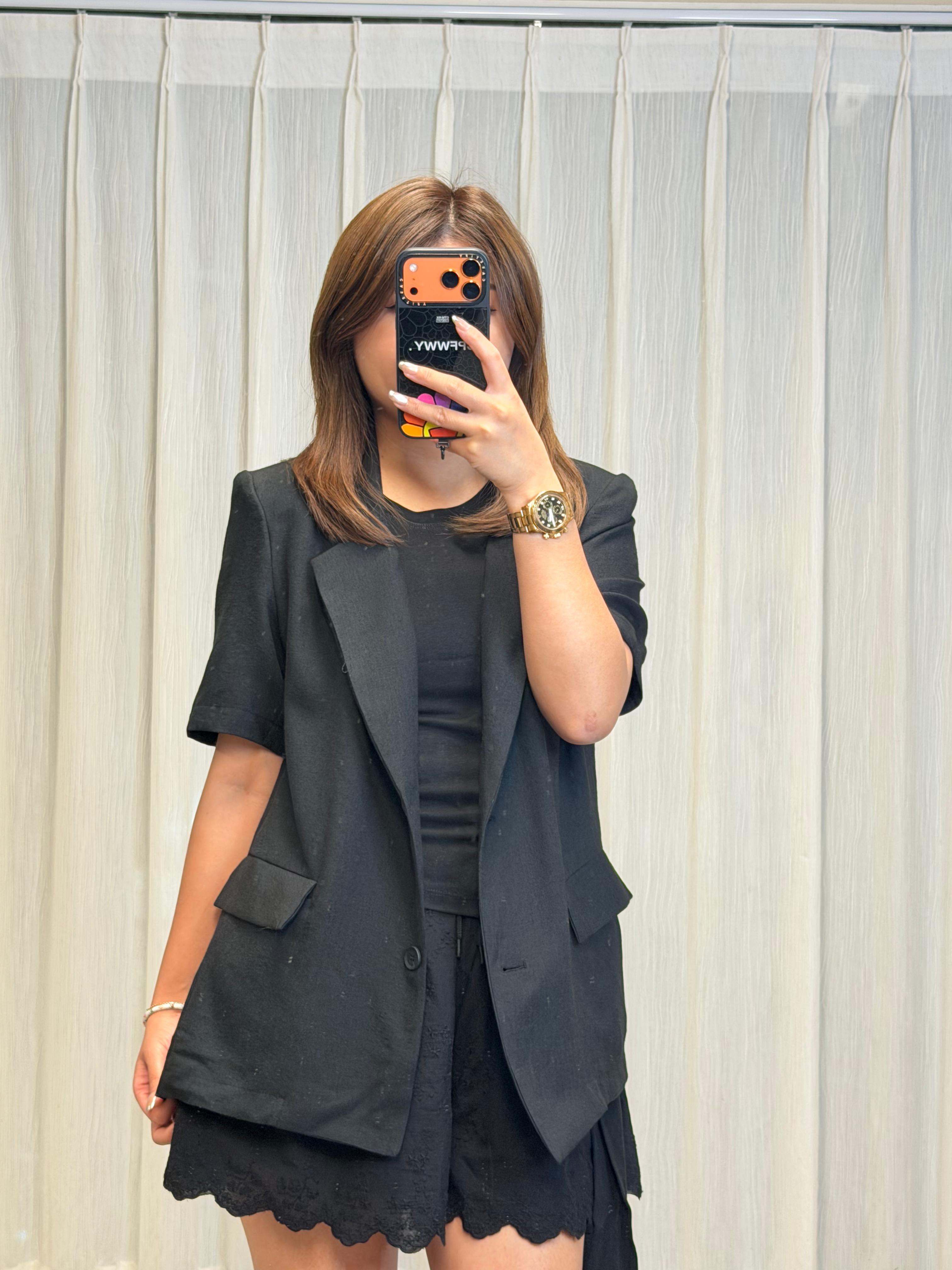 #221118 麻質短外套