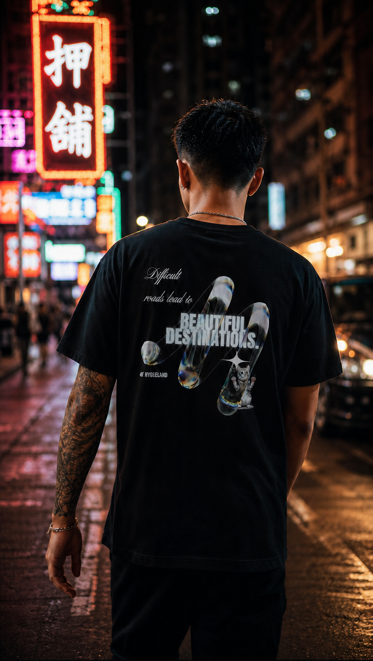 MyHyggeland「Crystal Cat 」300g 重磅純棉T恤