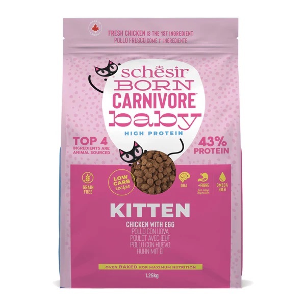 Schesir Born Carnivore KITTEN 雞肉雞蛋高蛋白幼貓糧 225g/1.25kg