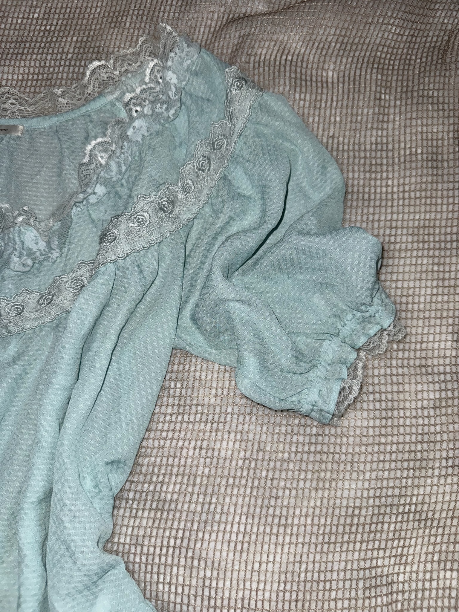 Axes Femme Lace-Up Blouse with Ruffles