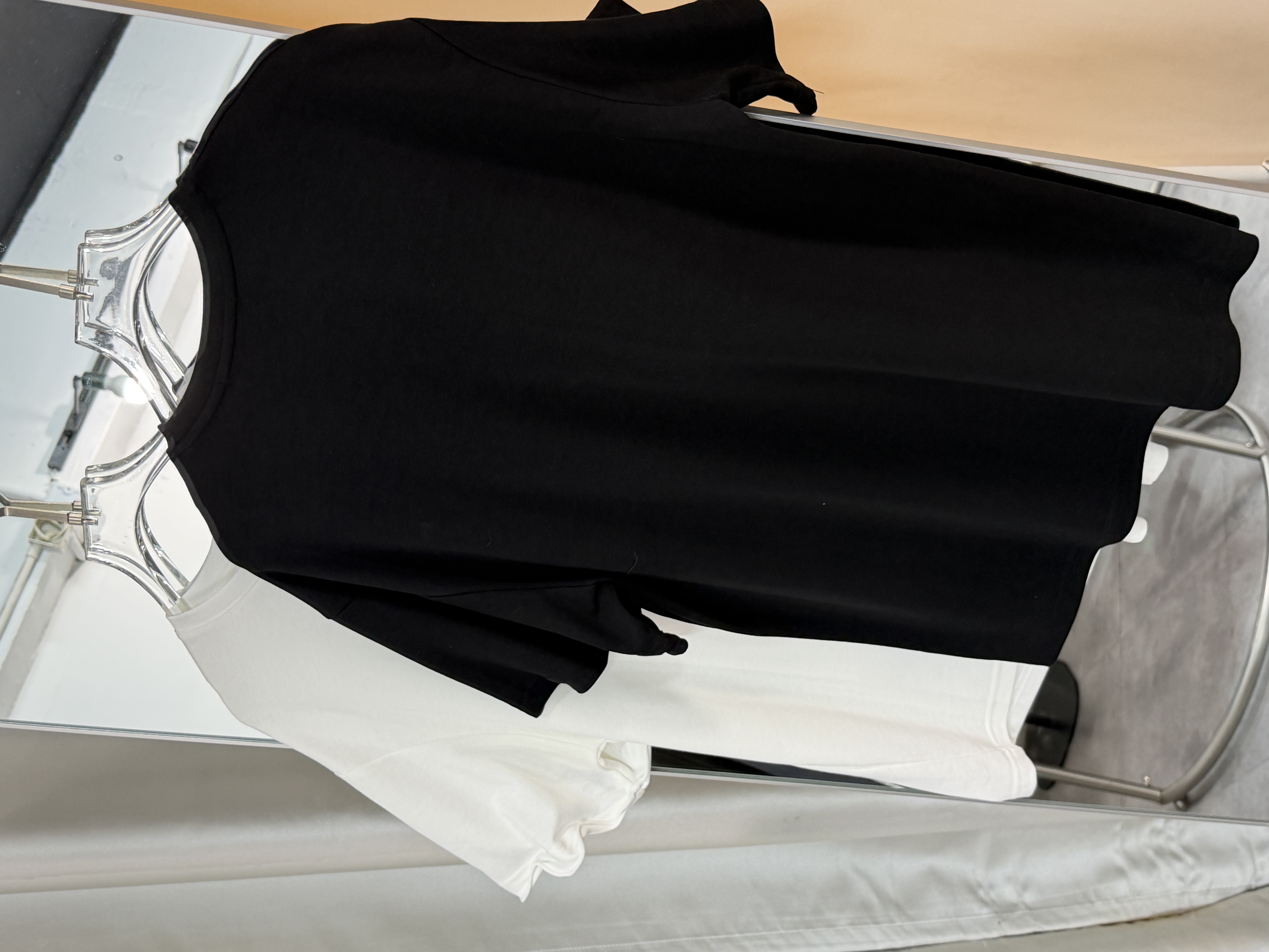 太空棉Ruffles手袖寬鬆短袖上衣