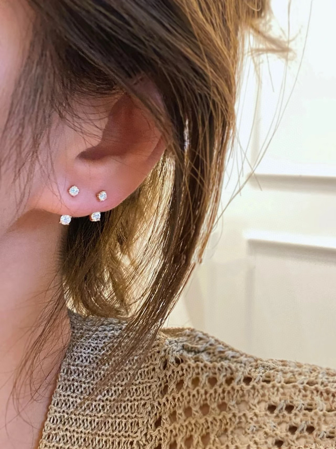 18K Diamond Earrings 