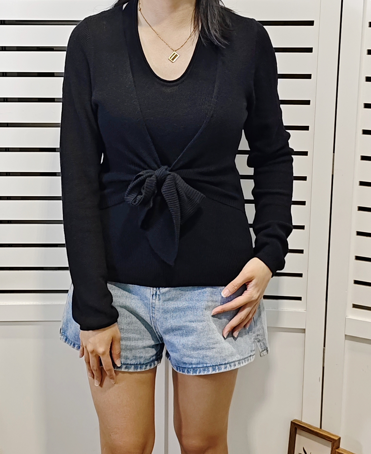 S2677 Fake 2 In 1 Knitted Wear