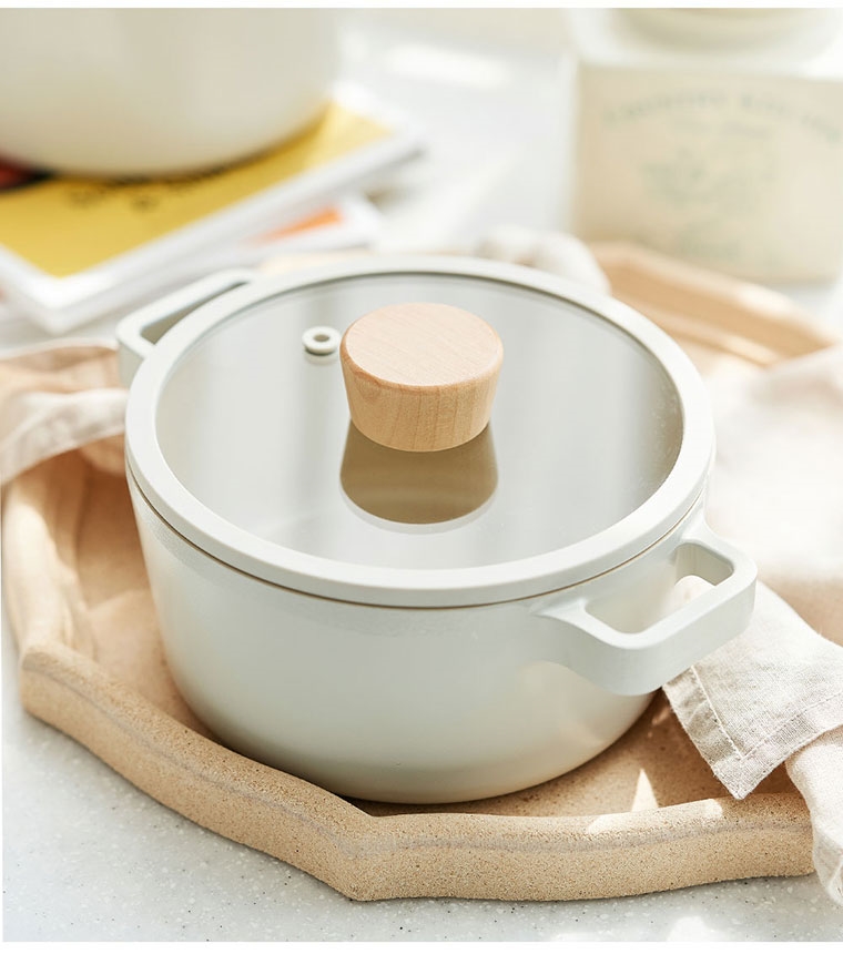 Neoflam - FIKA 16cm Double-handled Pot 雙耳鍋連蓋 (白色)