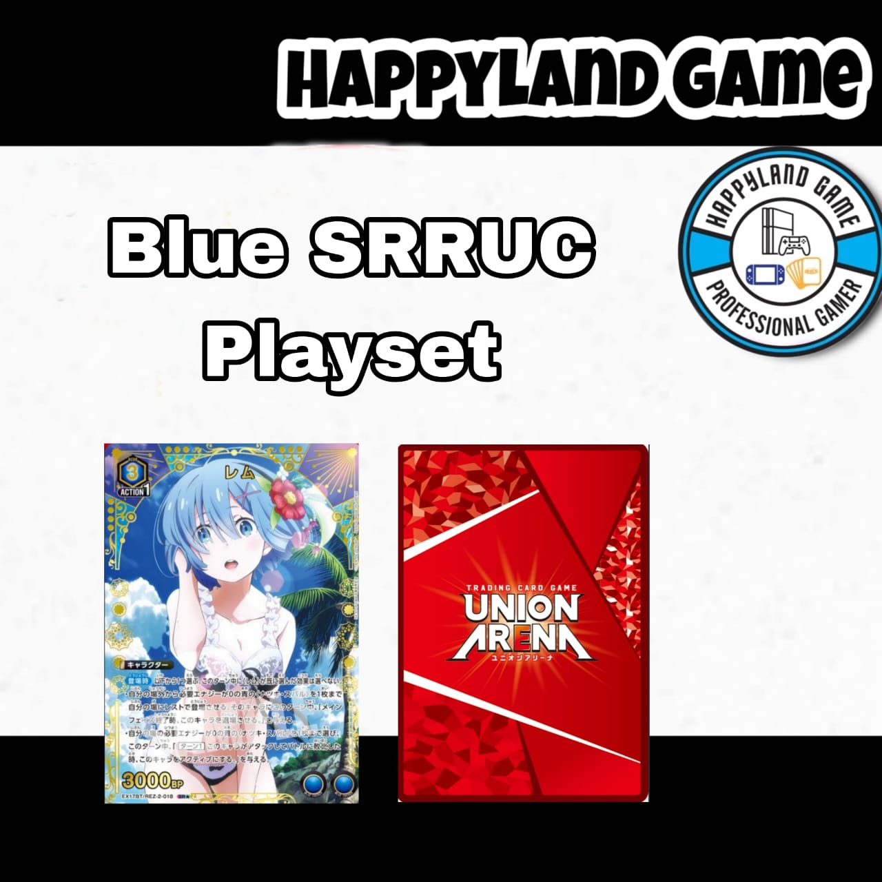 Union Arena TCG Rezero Vol 2 - Blue SRRUC Playset (Pre-Order)