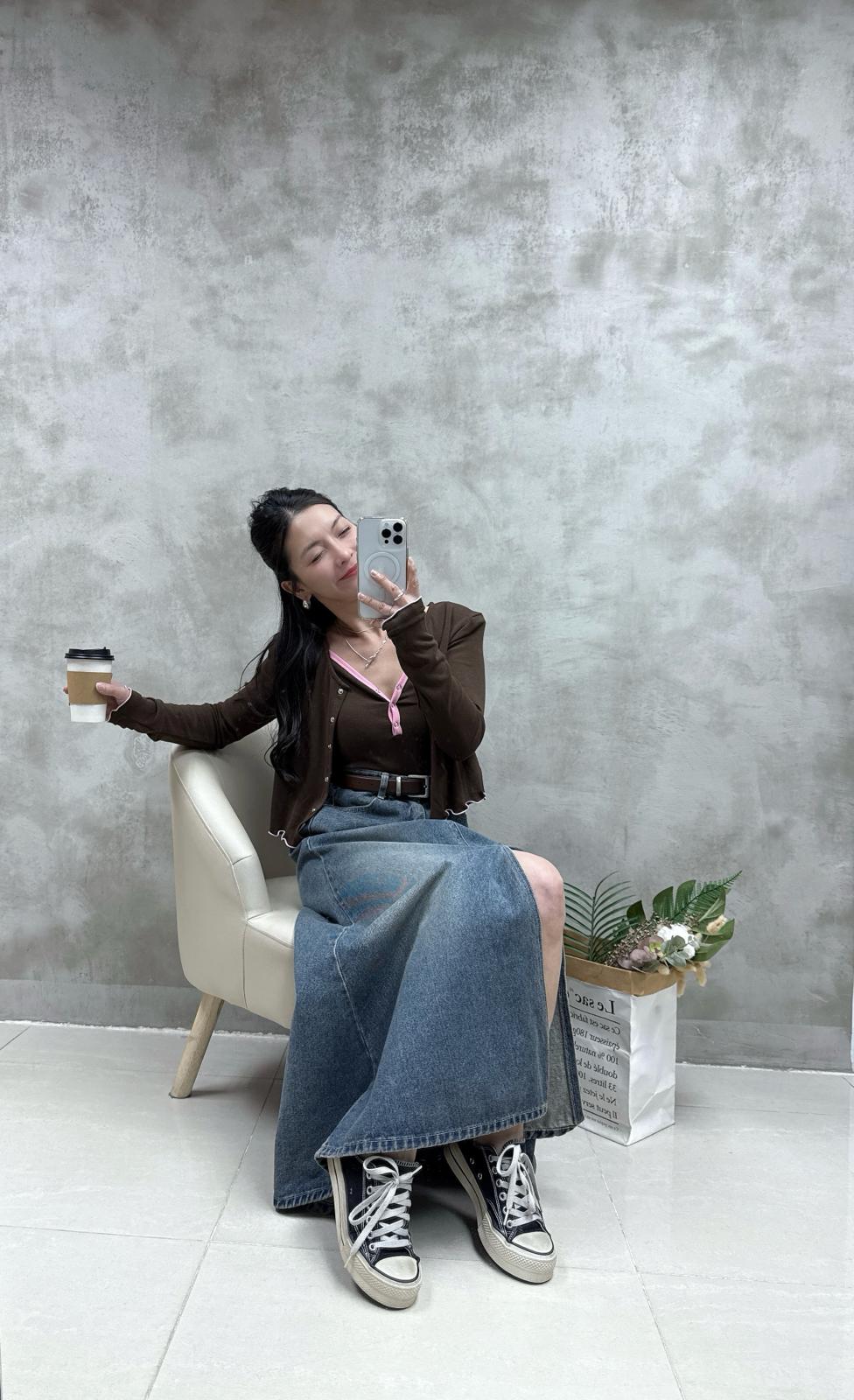 拼色背心+外套Set