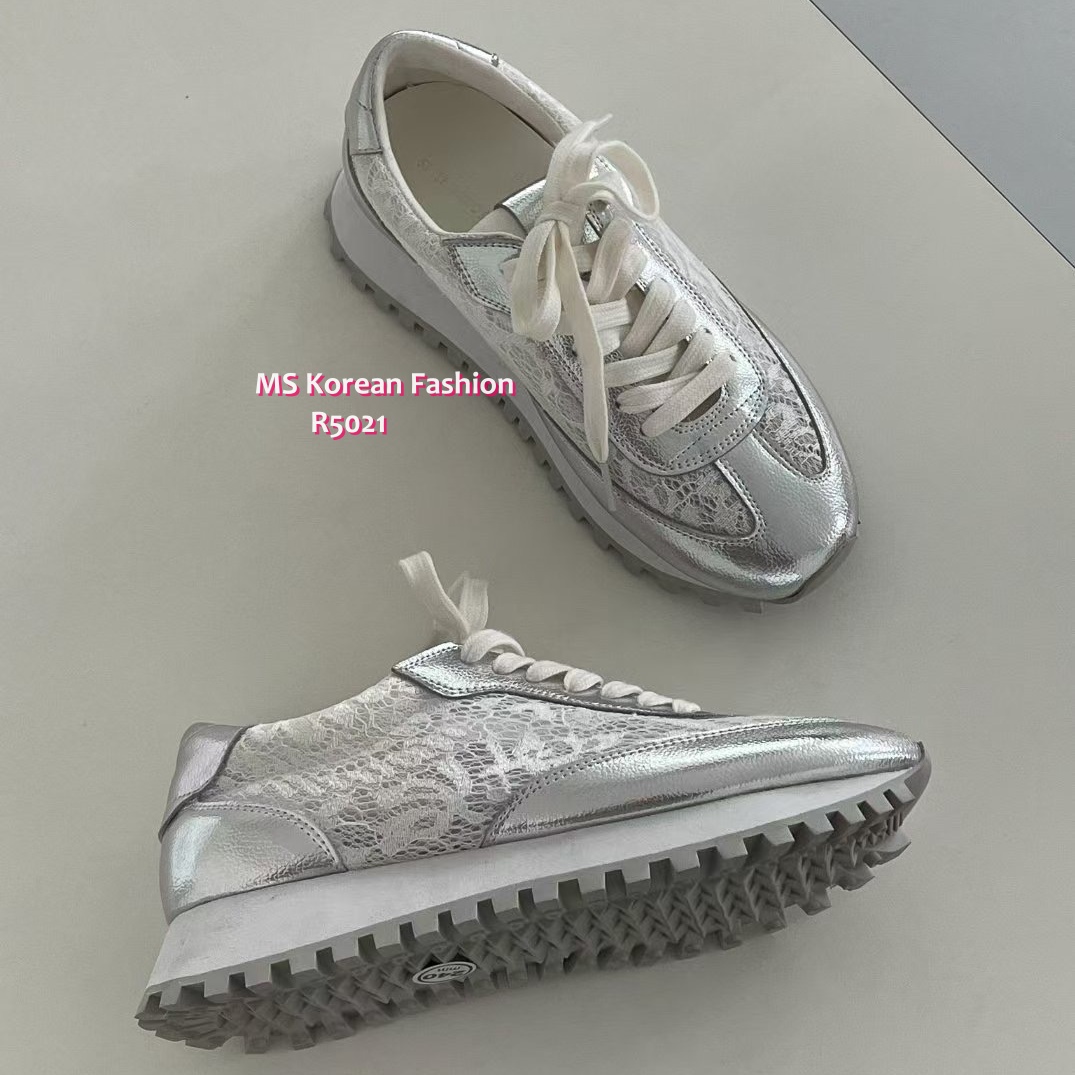 R5021 韓國🇰🇷真皮拼lace波鞋