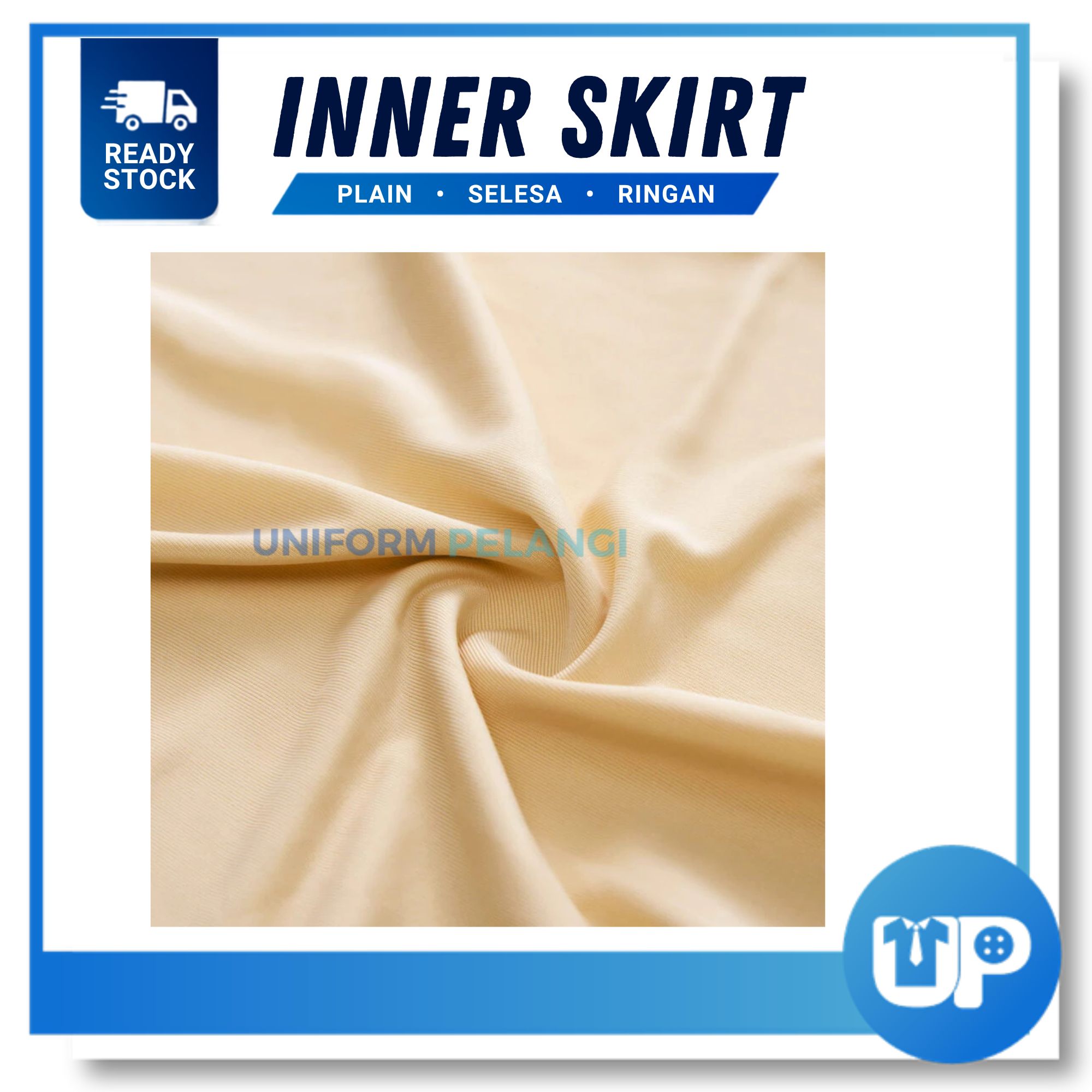 Inner Skirt Muslimah/Kain Dalam Free Size Long Skirt Perempuan