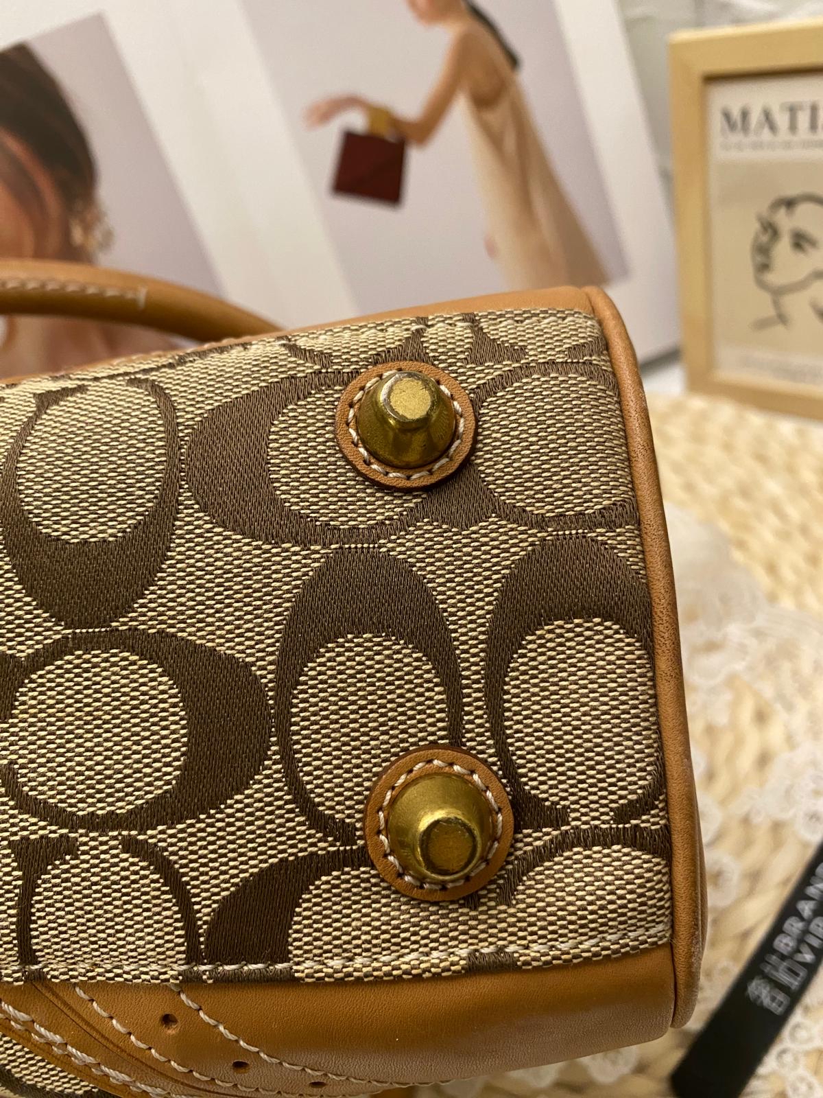 Coach Hamptons Signature Canvas Horsebit Tassel Handbag