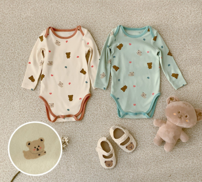 Dottodot Blue Bear Bodysuit(M)