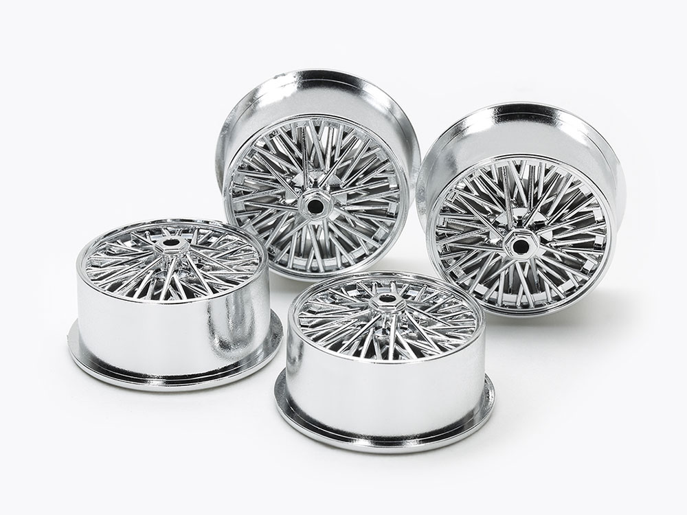 WIRE SPOKE WHEELS for LOW-PROFILE TIRES (SILVER PLATED)